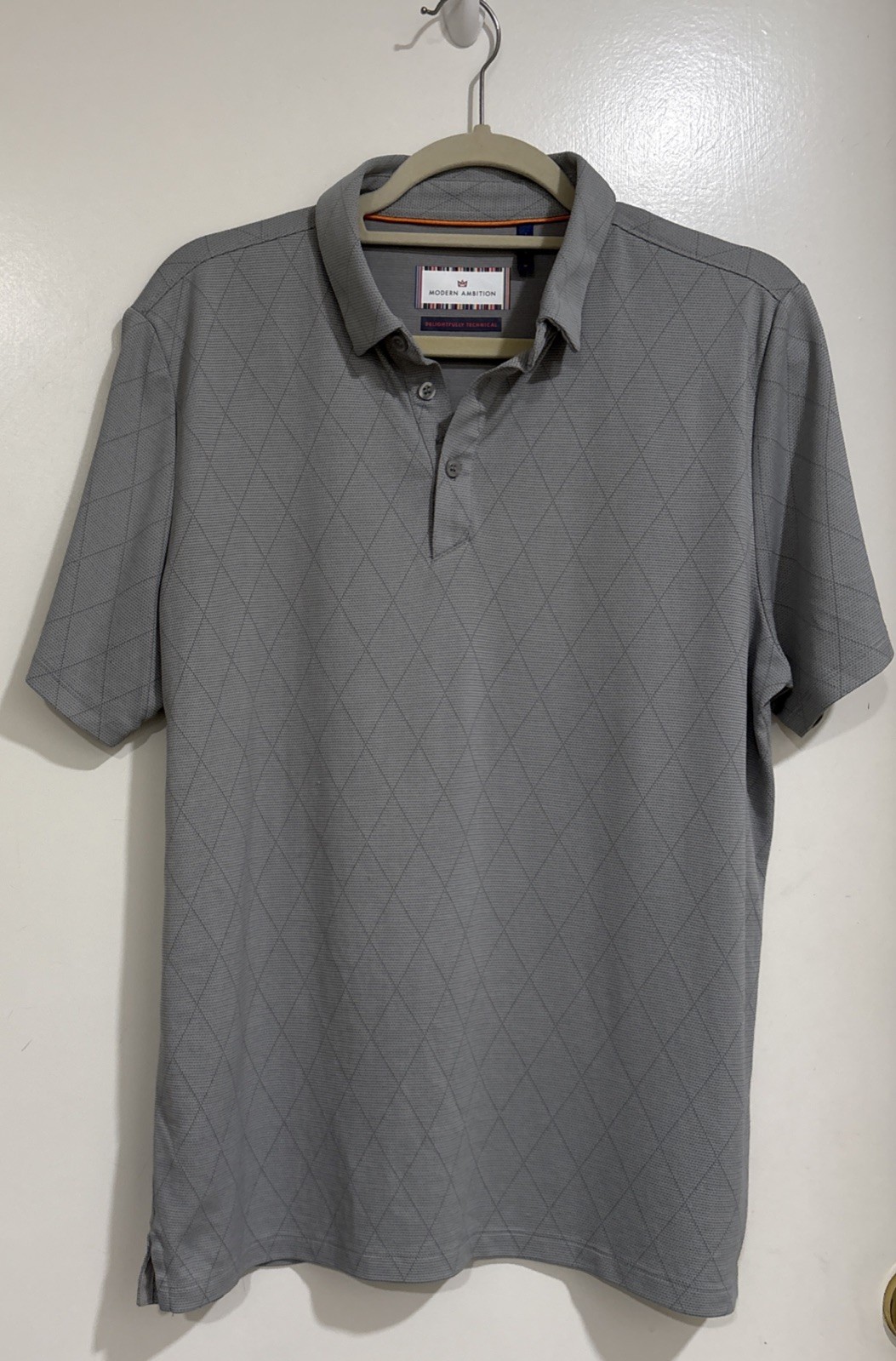 Modern Ambition Men’s Size Medium Short Sleeve Gray Polo Shirt