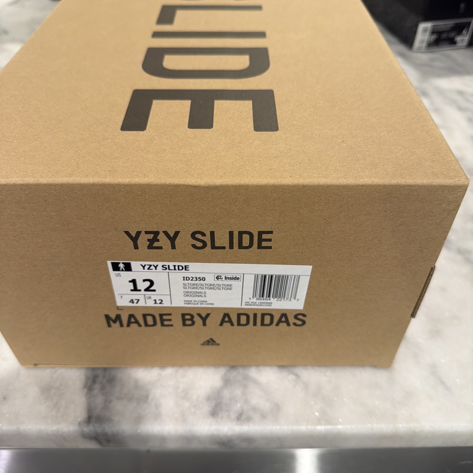 Size 10 – YZY SLIDE ‘Slate Grey’ – Adidas Yeezy Slide – ID2350 AUTHENTIC Box