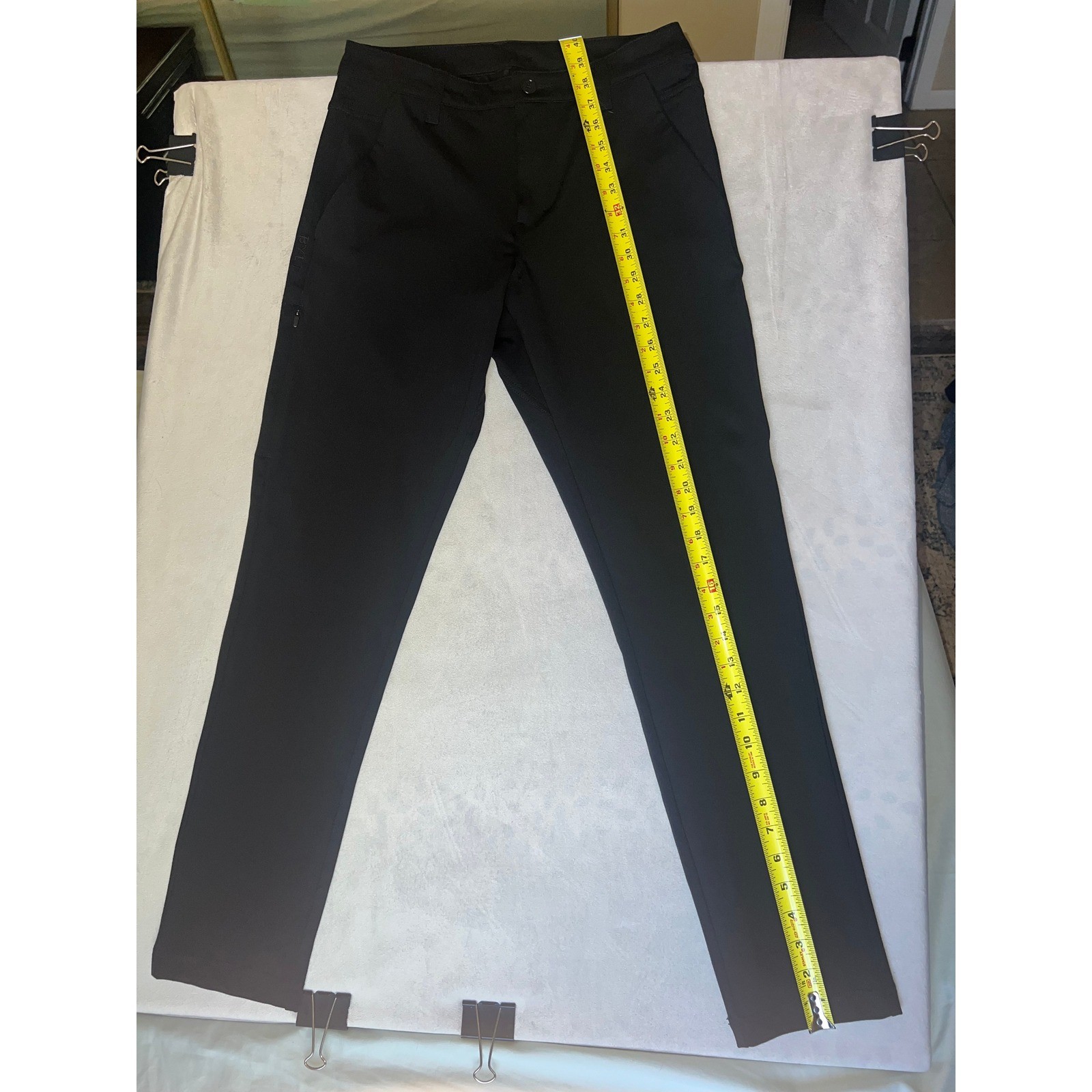 BYLT Premium Basics Everyday Pant Mens 32 Black Slim Fit Technical Trousers