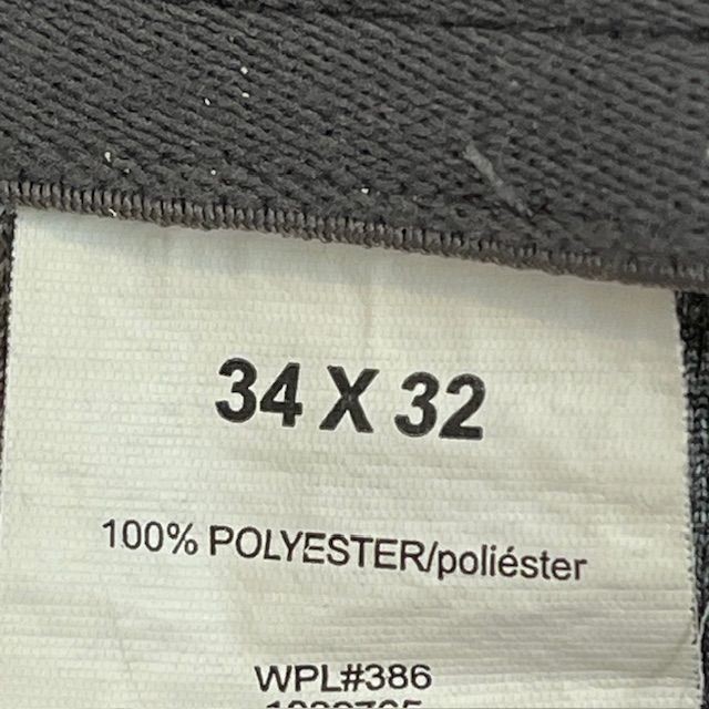 Haggar In Motion Pants Mens 34×32 Navy Polyester Flat Front Dress WPL386 Casual