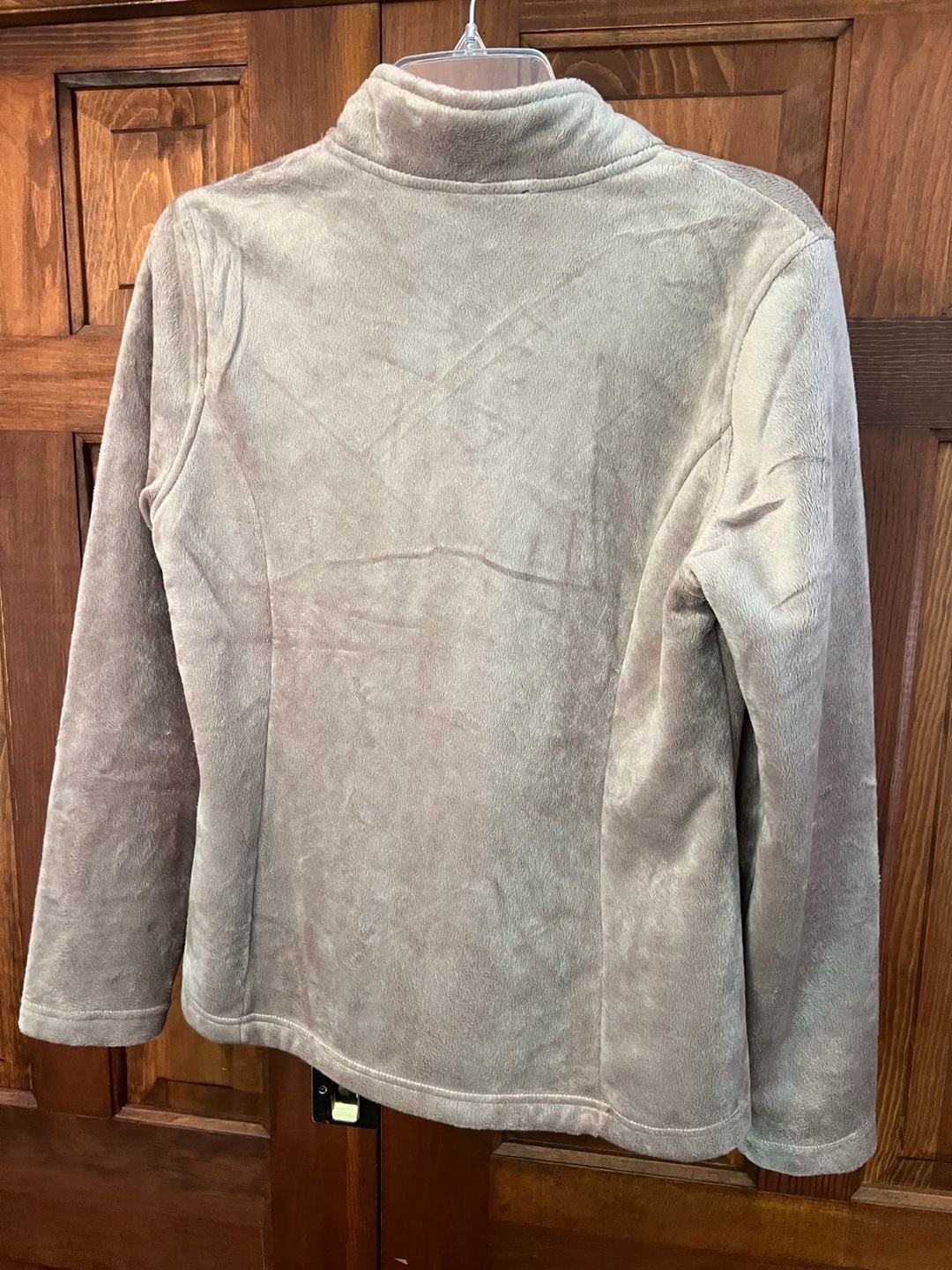 Grace Taupe Full-Zip Plush Fleece Jacket