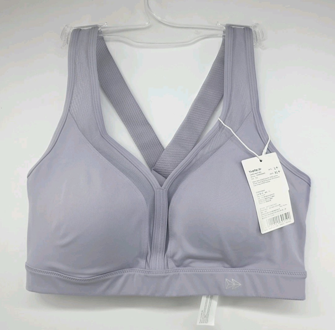 Yvette Ladies Sports Bra Size LARGE+/ LAVENDER Art No. E100325A01