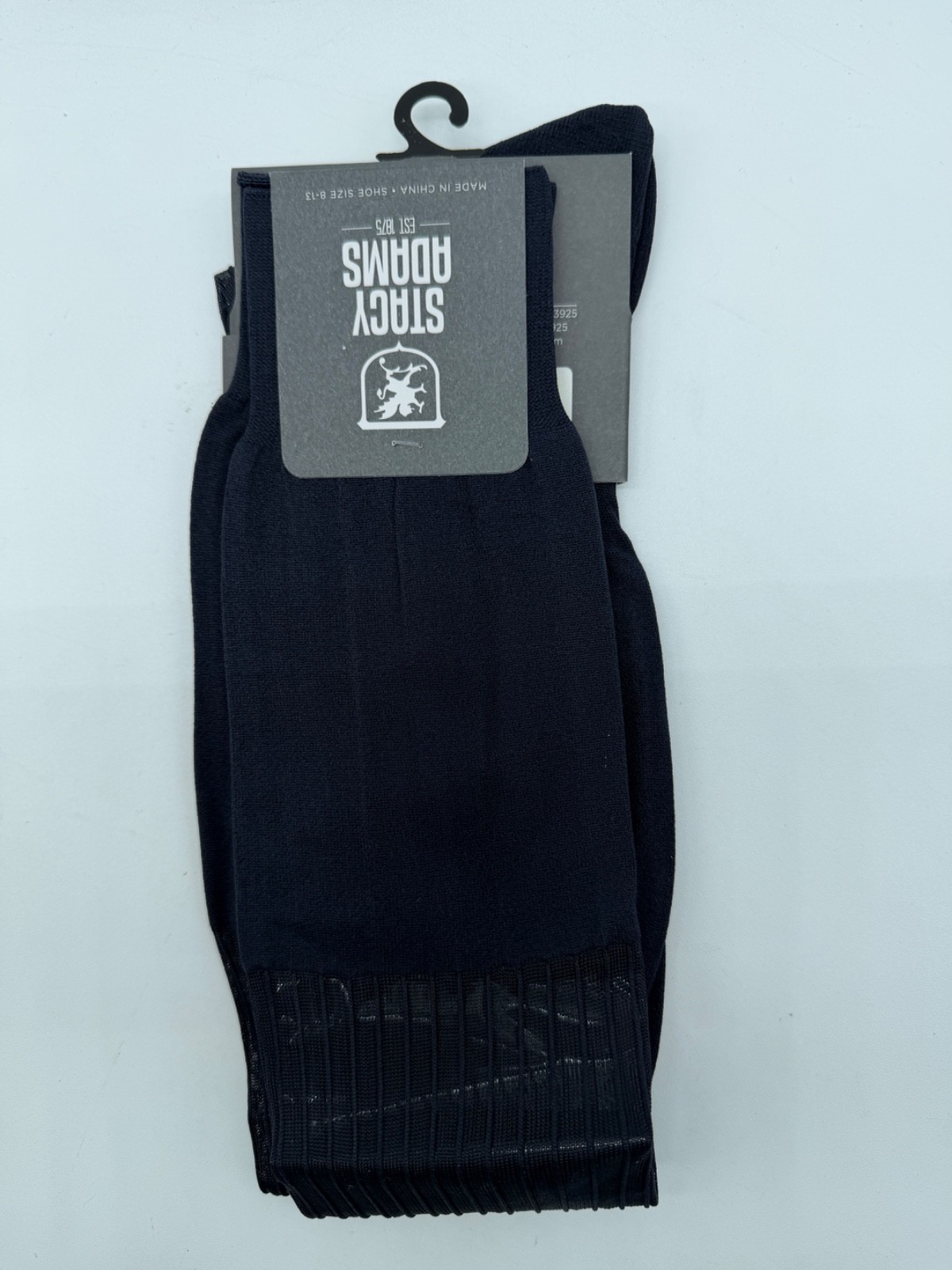 NEW ONE PAIRS STACY ADAMS OVER THE CALF SLICk SILKY RIBBED MEN’S DRESS SOCKS