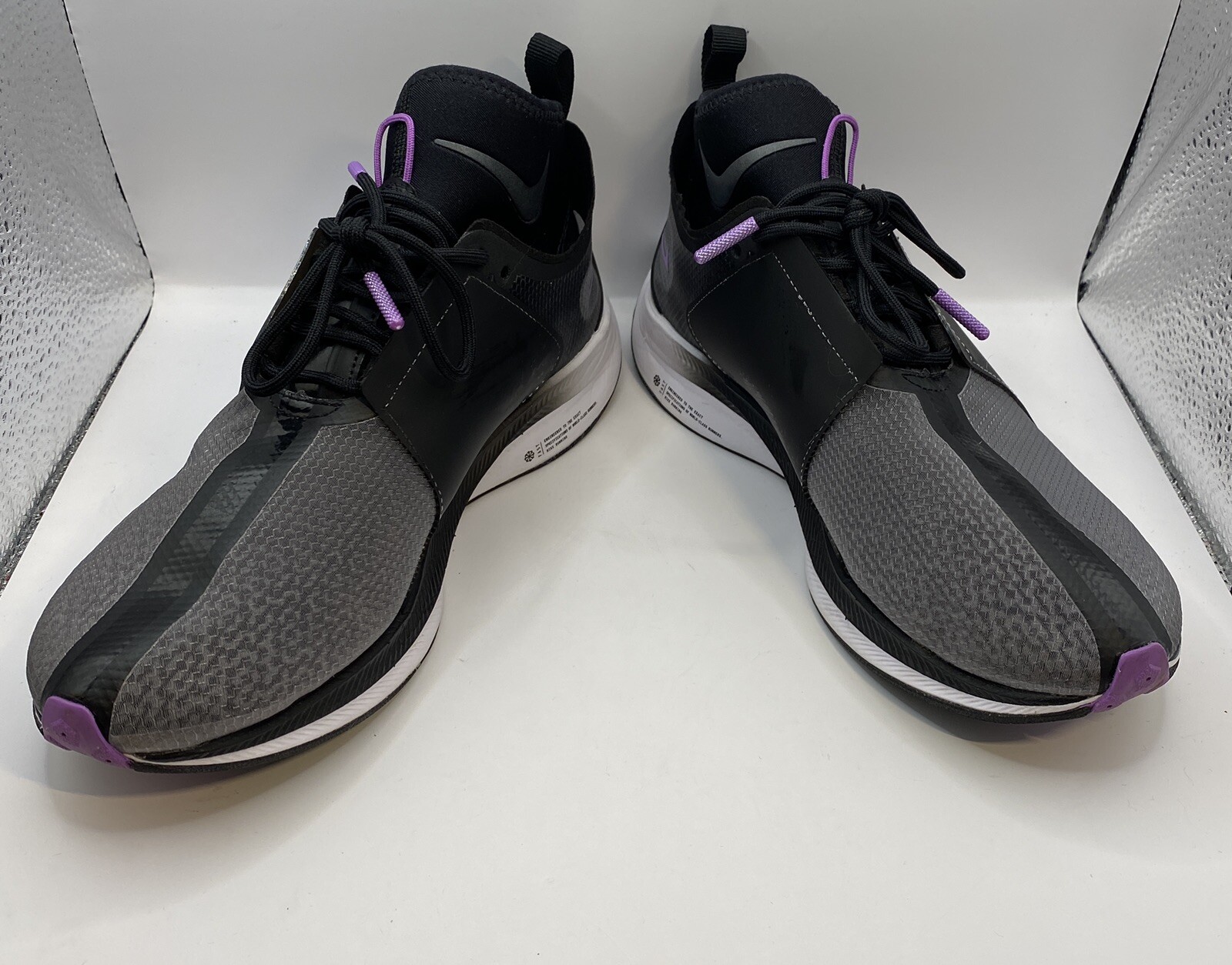 Nike Zoom Pegasus Turbo XX Women’s Running Shoes, Sz 7.5 AR4347 001 Black/purple