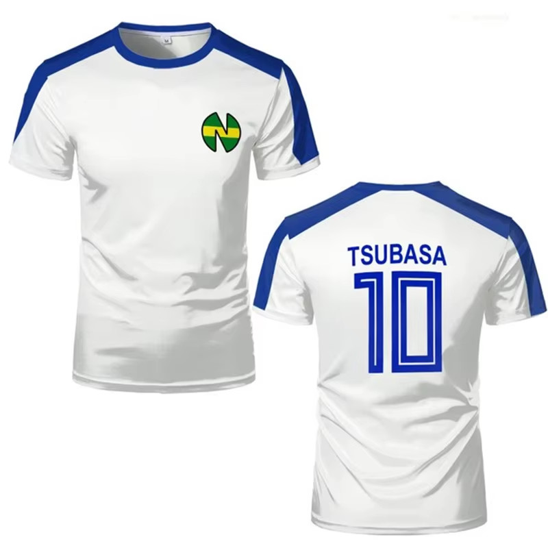 Captain Tsubasa Custom Sports Cosplay Top – Anime Football Jersey Tee