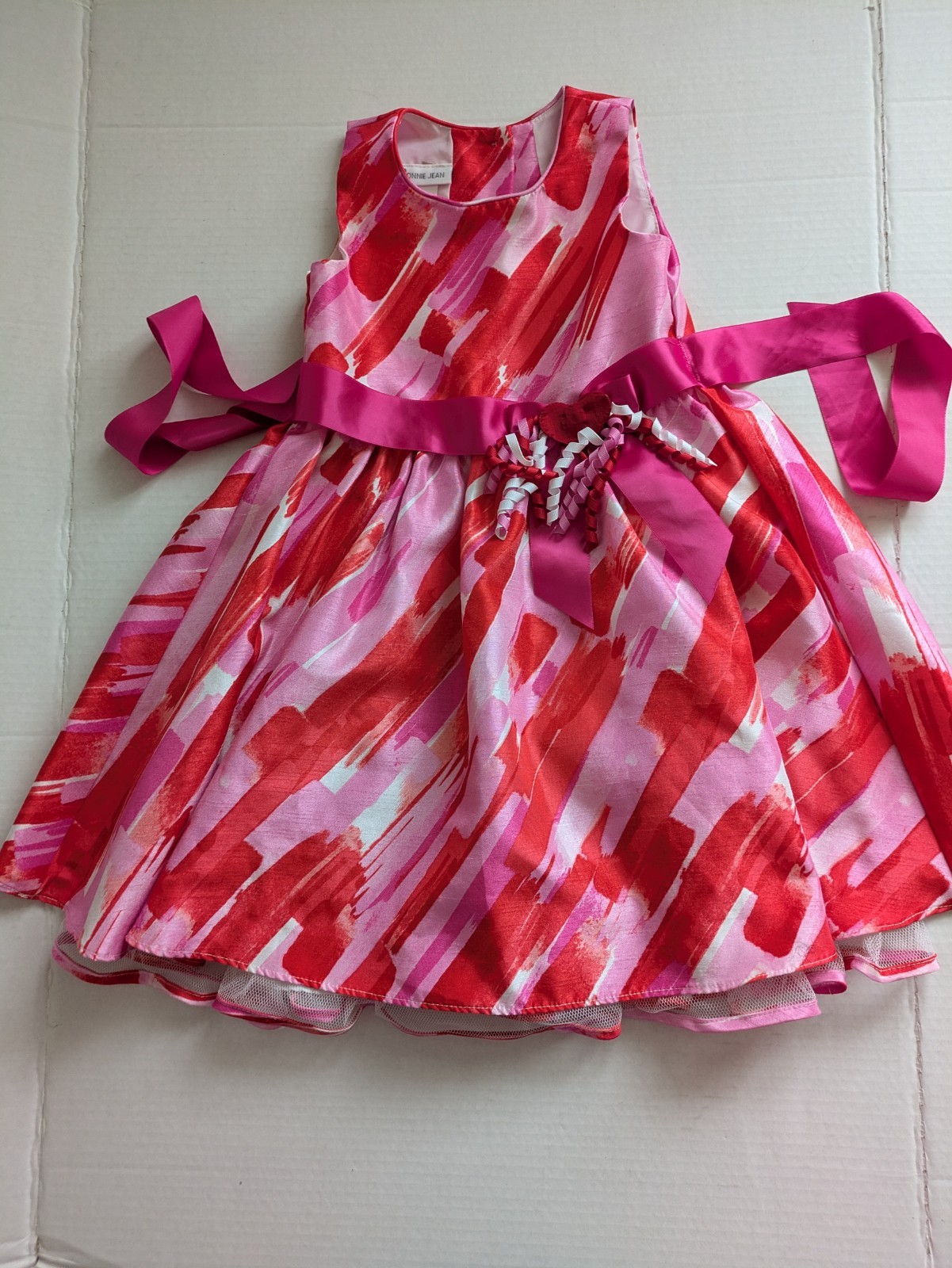 Girls Size 5 Party Dress Bundle Purple One And Orange Pink Stripe One