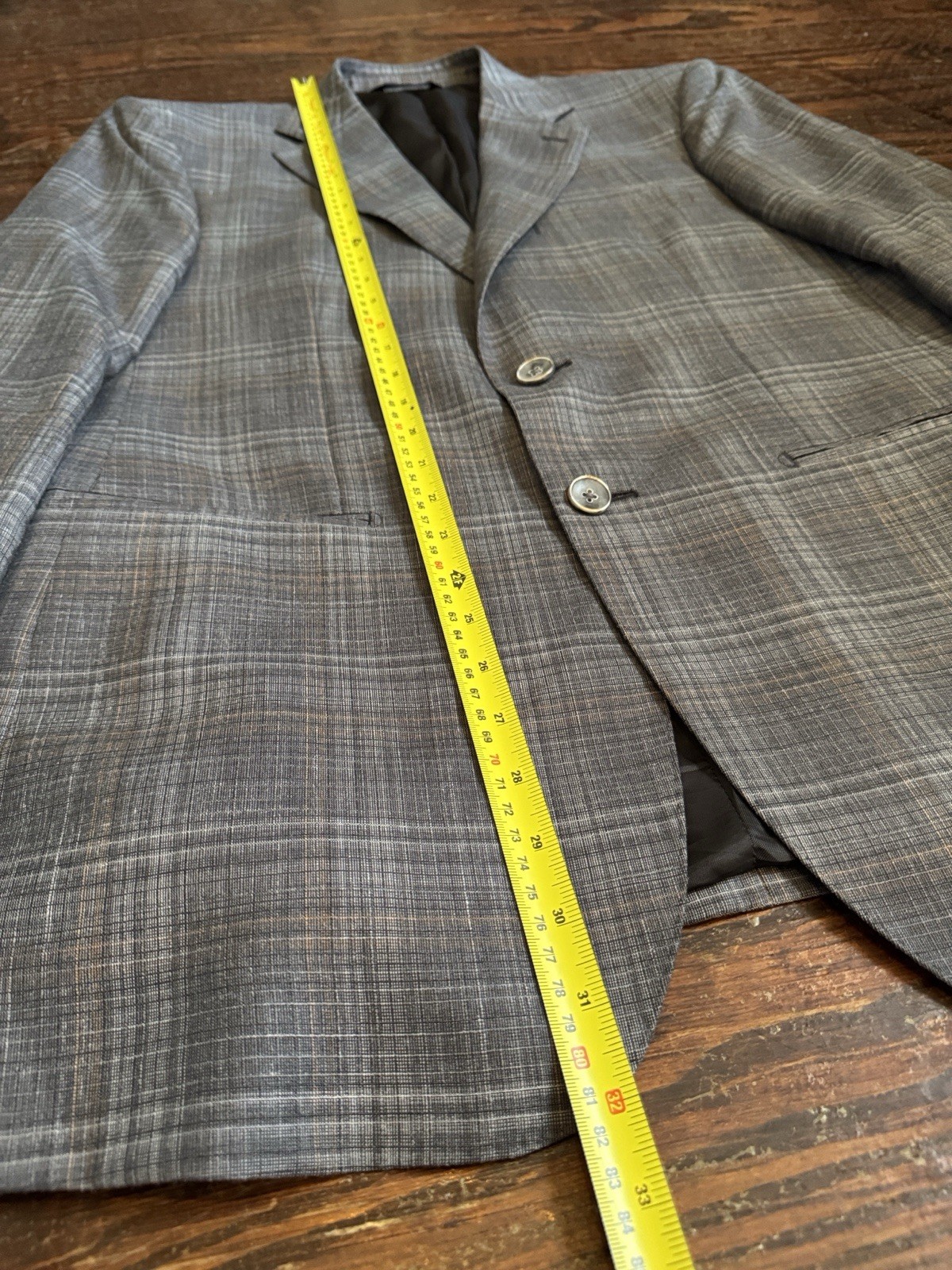 Barocci Gray Reda 1865 Plaid Men’s Lightweight Wool Blazer 40R