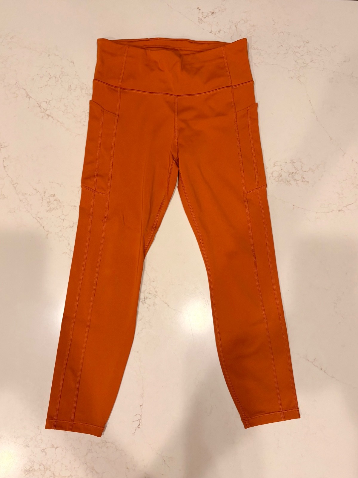 Athleta Ultimate Stash 7/8 Legging (Size Medium, Burnt Orange)