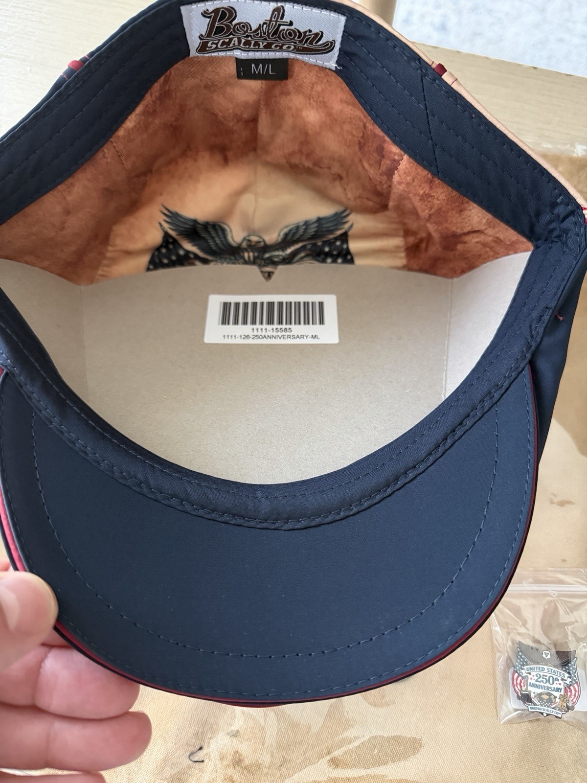 The 250th Anniversary SOLD OUT Boston Scally Cap M/L + 250th Pin and dust bag!!!