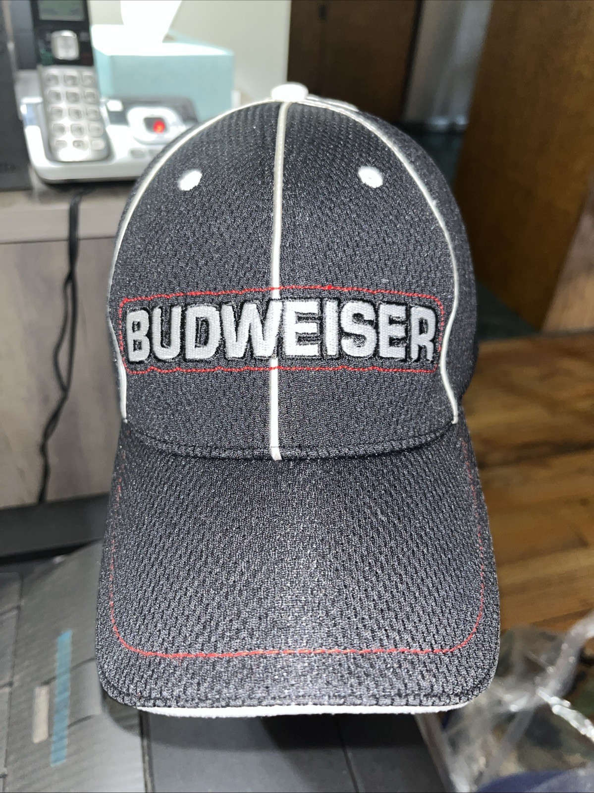 Budweiser Beer Cap Adjustable Structured Style Logo Hat Adult Medium Polyester