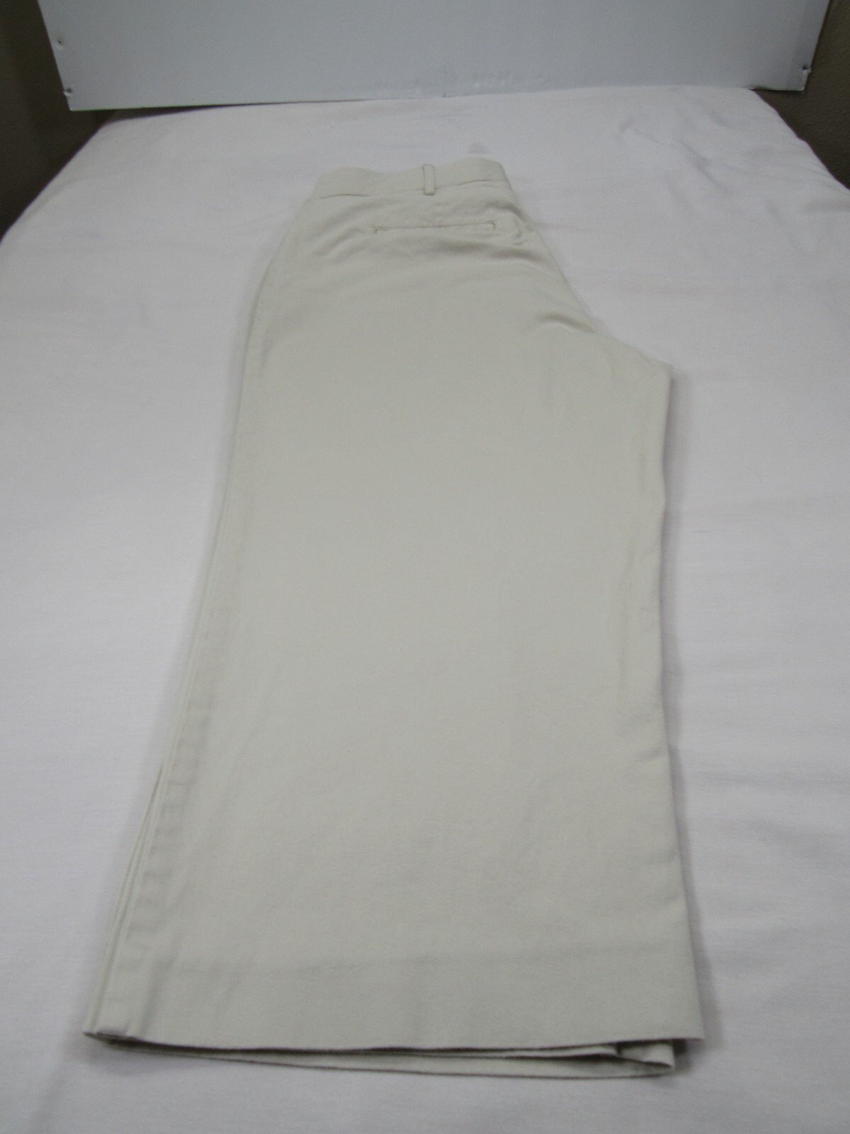 Kim Rogers Womens Pants 14 [ 34W 20L ] Beige Crop Straight 4 Pockets Stretch