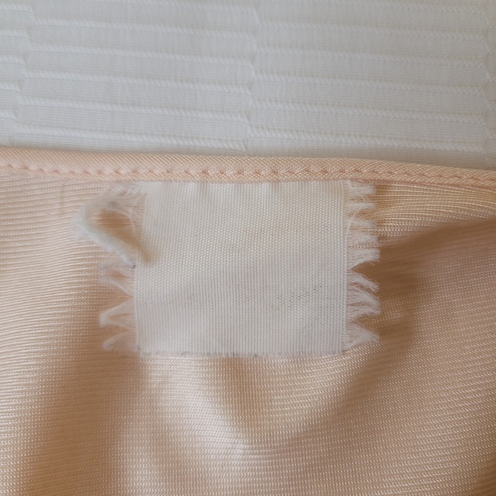 Source Unknown Peach Long Nightgown with Floral Embroidery