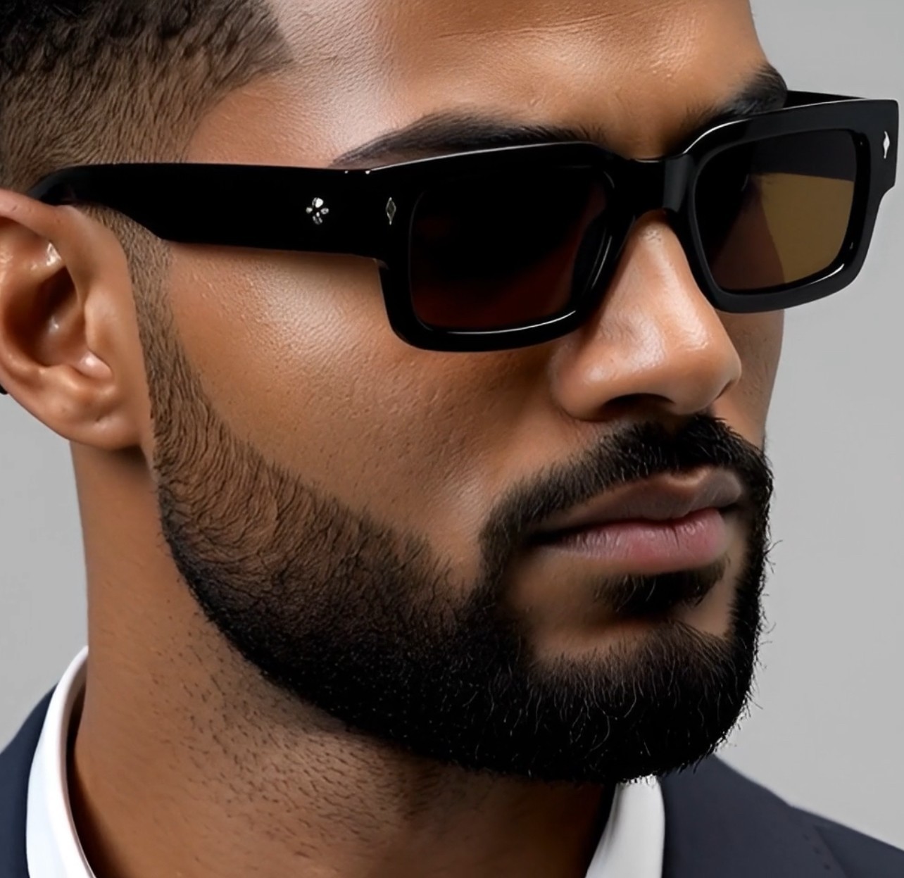 Black Thick Square Frame Chunky Yellow Tinted Lens Sunglasses Street Outdoor New