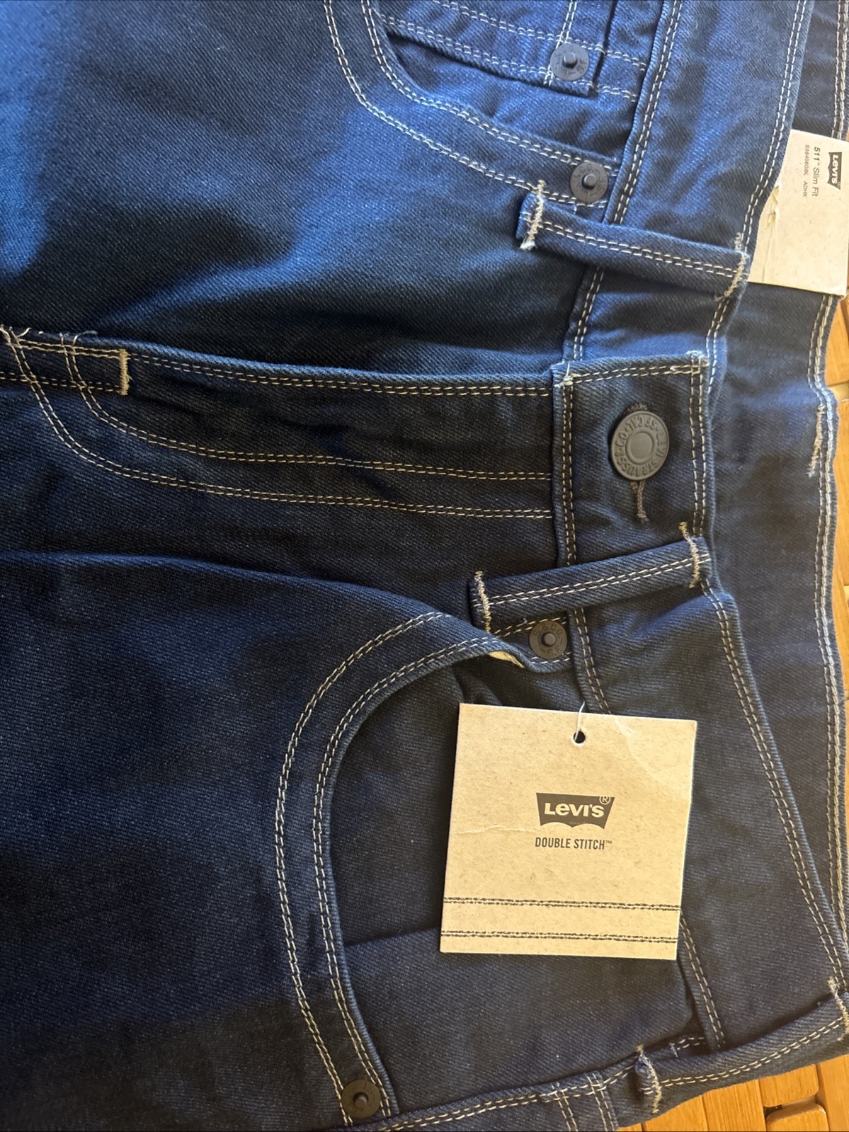 LEVI’S 511 MEN’S JEANS SIZE 32W 32L SLIM FIT DARK BLUE SUPER SOFT FABRIC. NEW
