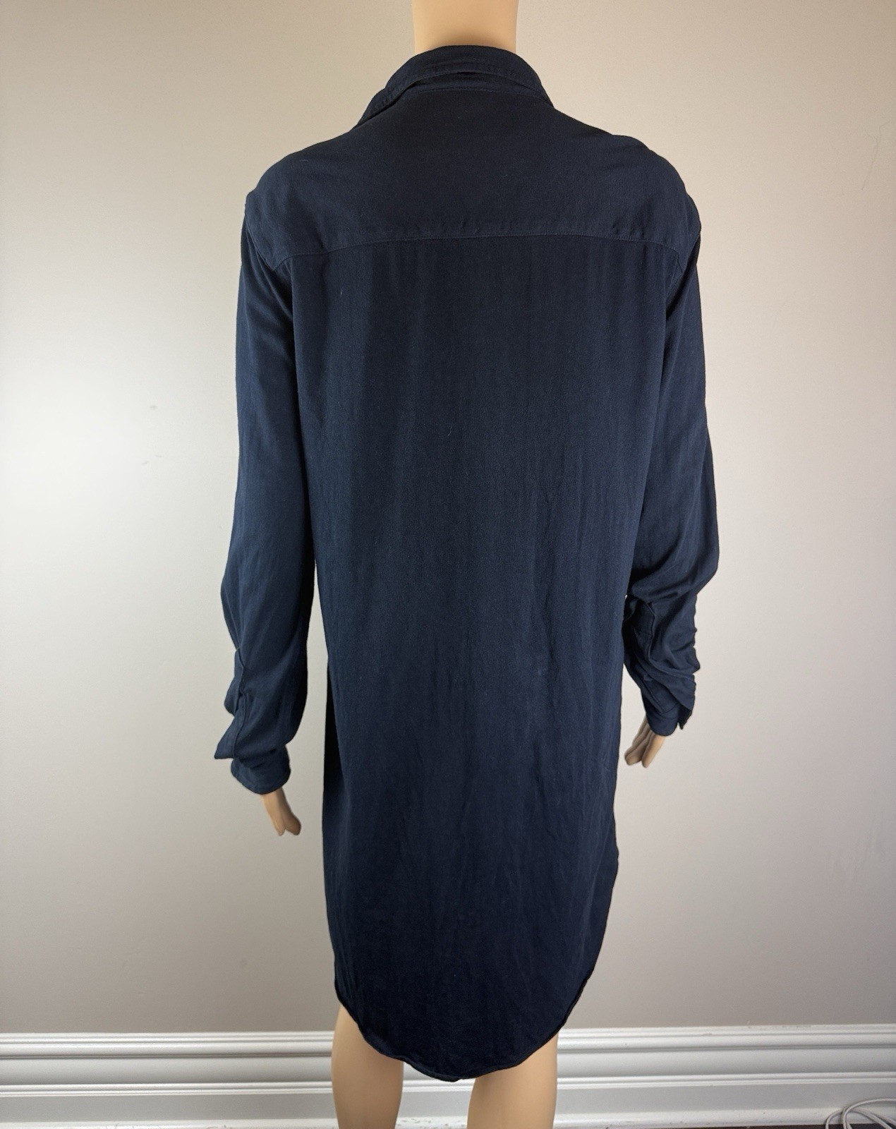 Frank & Eileen Mary Dress Cotton Black Shirt Dress XS