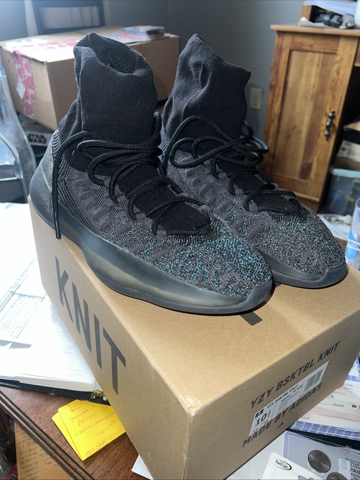 Perfect Condition + Box Adidas Yeezy Basketball Knit Slate Onyx Men’s Size 10.5