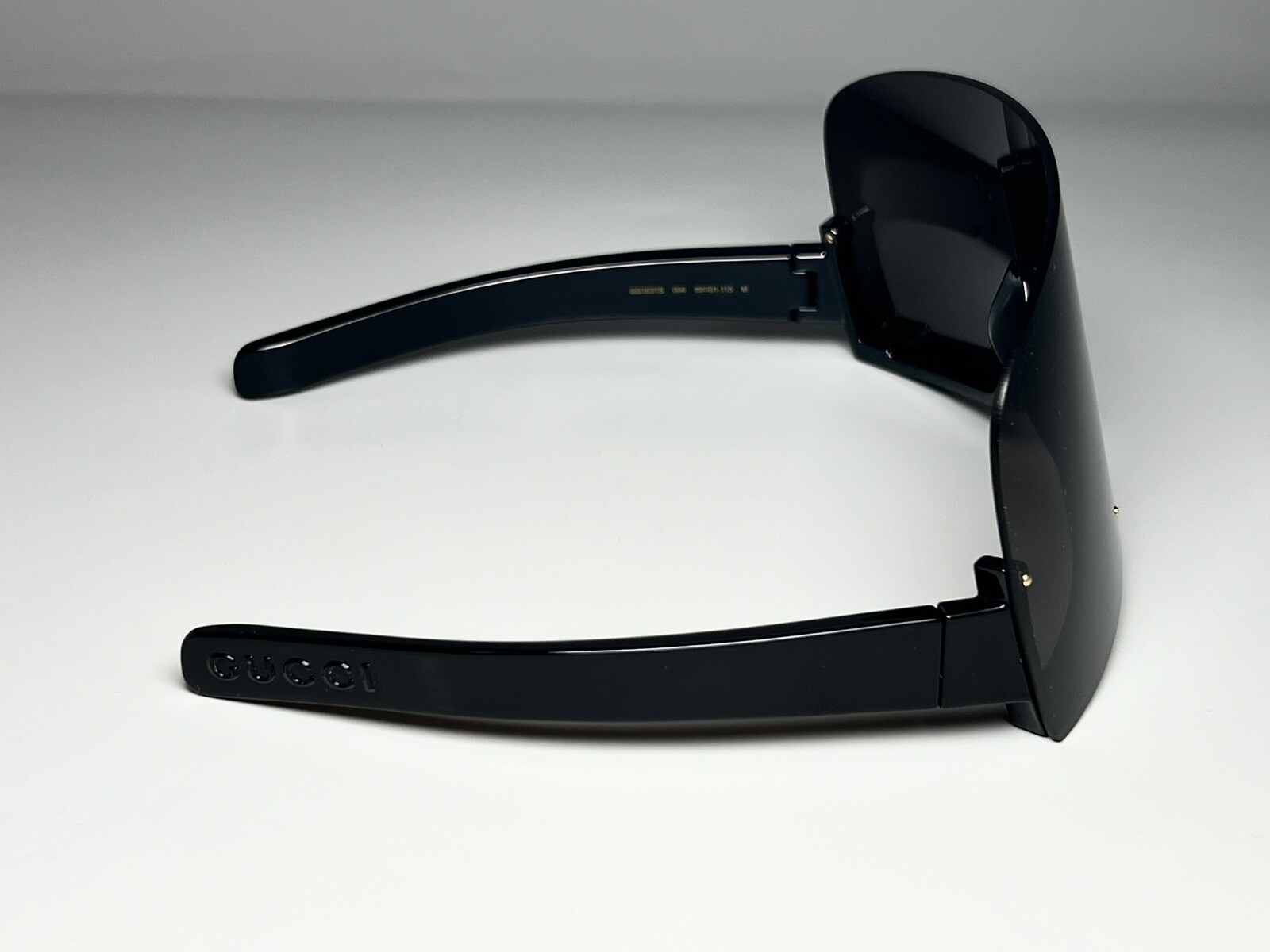 GUCCI Sunglasses GG1631S Acetate Black Shield 99-115mm Authentic
