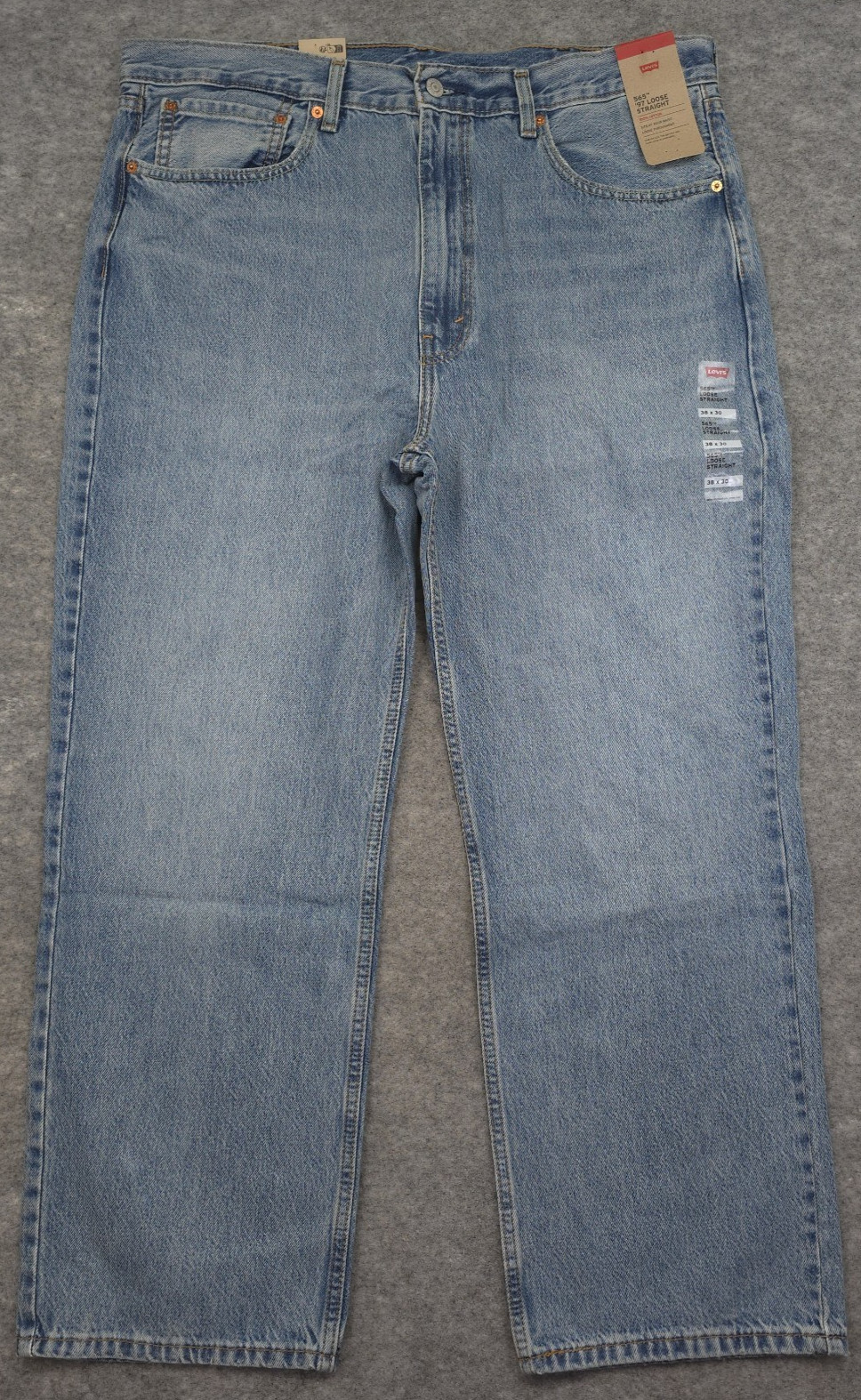 NEW Levi’s 565 ‘97 Loose Straight Jeans Mens 38×30 Blue Lt Wash Denim Baggy NWT