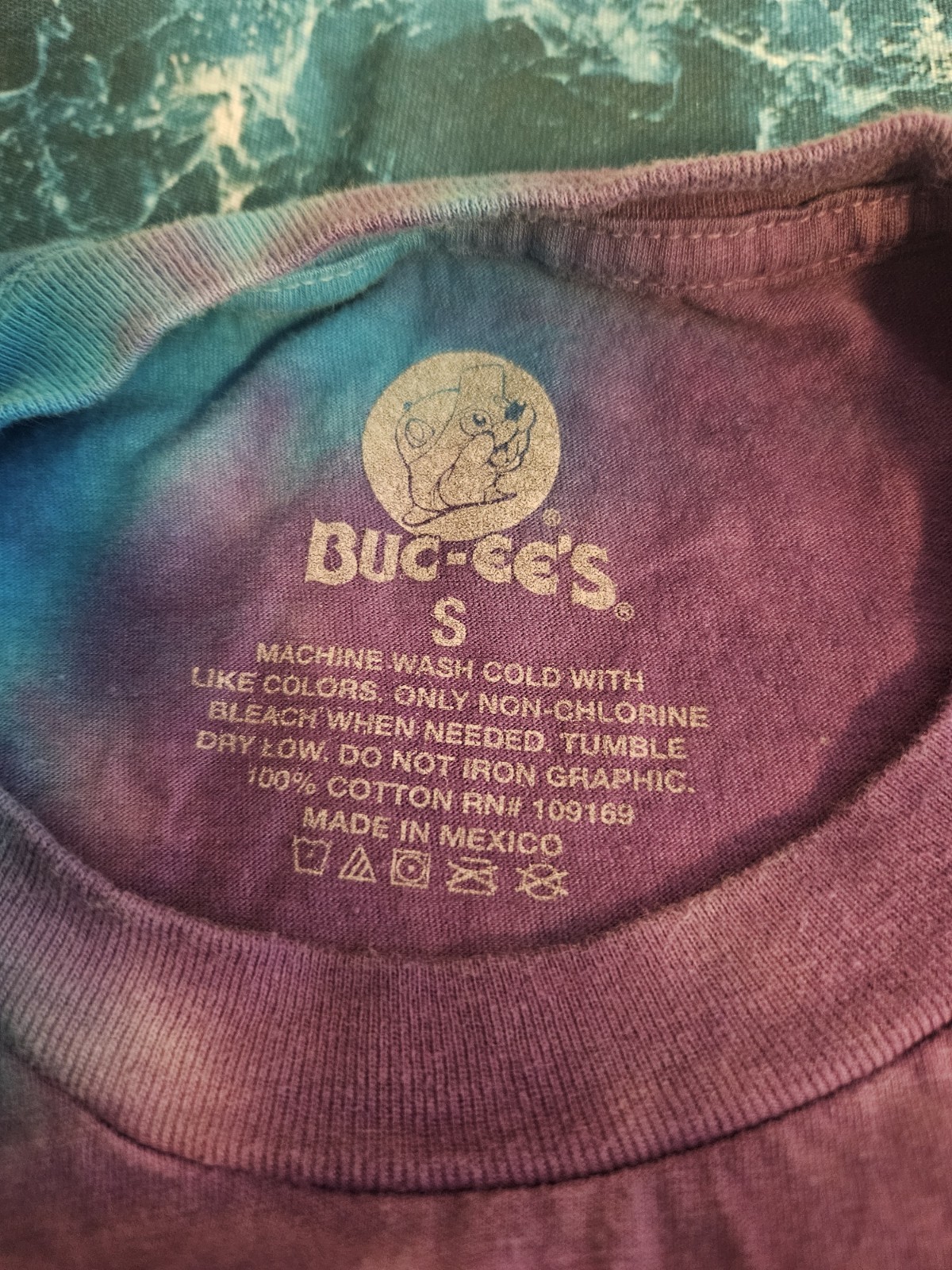 Buc-ee’s Unisex S Multicolor Tie-Dye Cotton Knit Crew Neck Graphic Tee Alabama