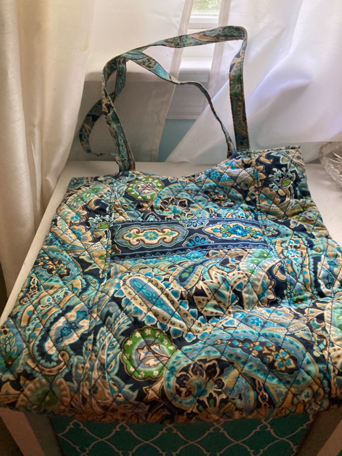 Vera Bradley Cotton Quilted Tote Bag