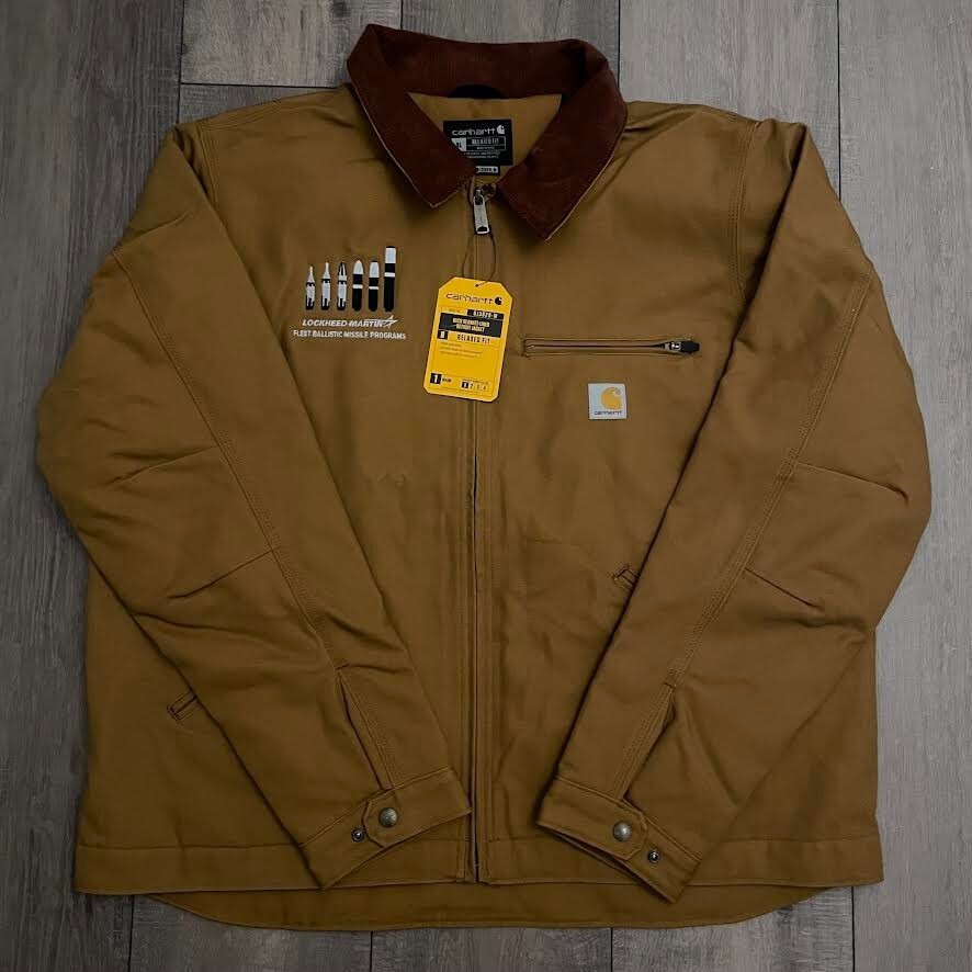 Lockheed Martin ICBM Decal Carhartt Duck Detroit Jacket (ALL SIZES AVAILABLE✅)