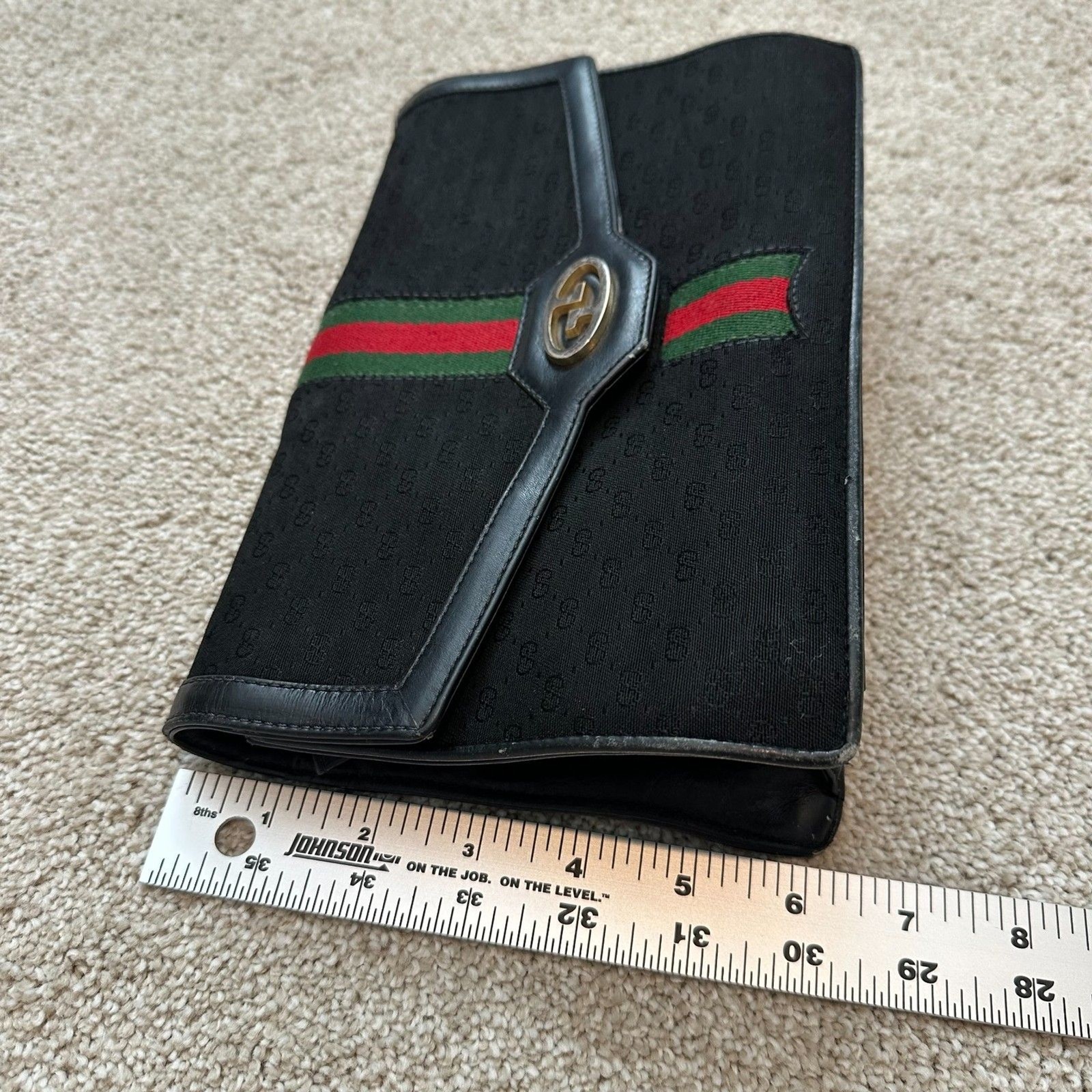 Vintage Gucci GG Monogram Supreme Ophidia Clutch – See Details