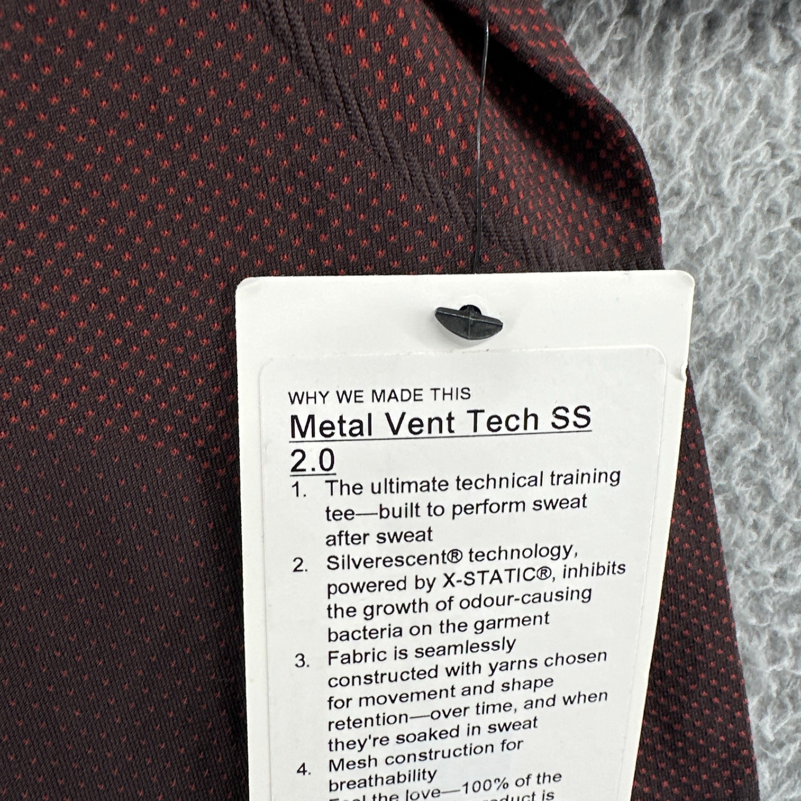 Lululemon Shirt Mens Small S Red Gym Metal Vent Tech 2.0 Short Sleeve Shirt