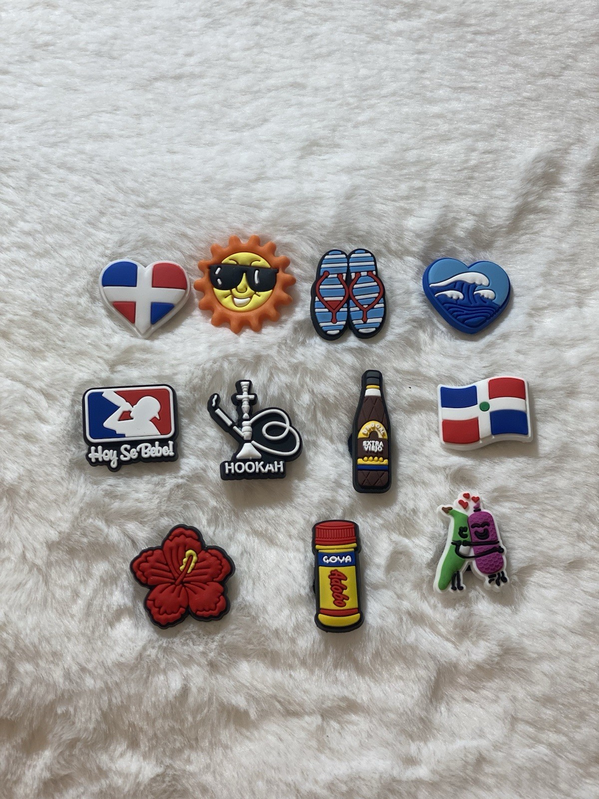 Lot of 11 Dominican Republic Shoe Charms Salami Decoration Platanopower RD