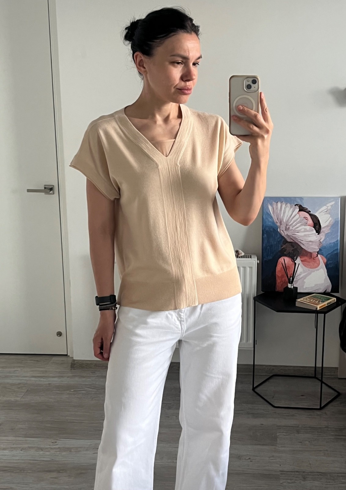Max&Moi Wool Silk and Cashmere Set Cardigan and Top Size S
