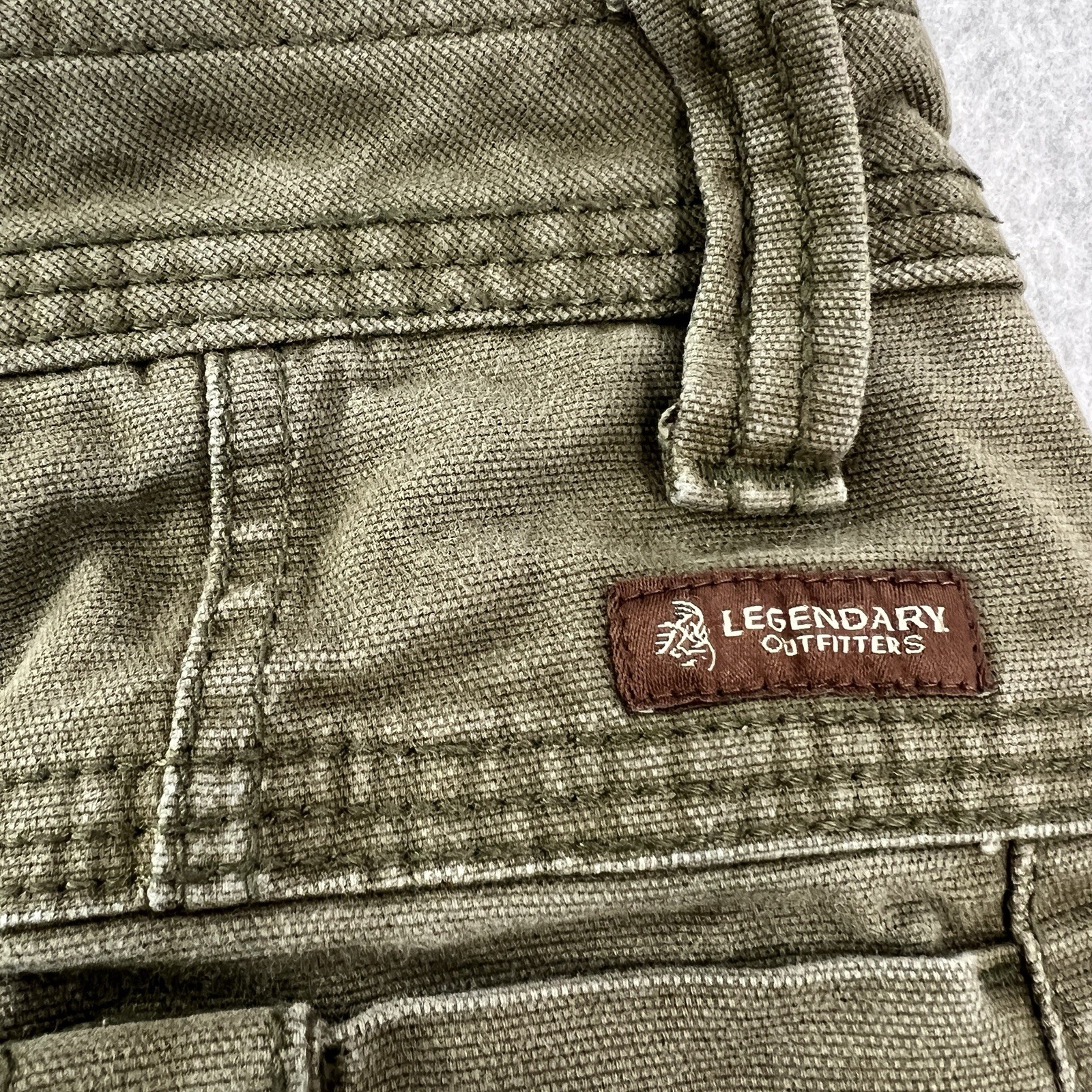 Legendary Outfitters Pants Men 34×30 fits 34×28 Green Canvas Utility Workwear