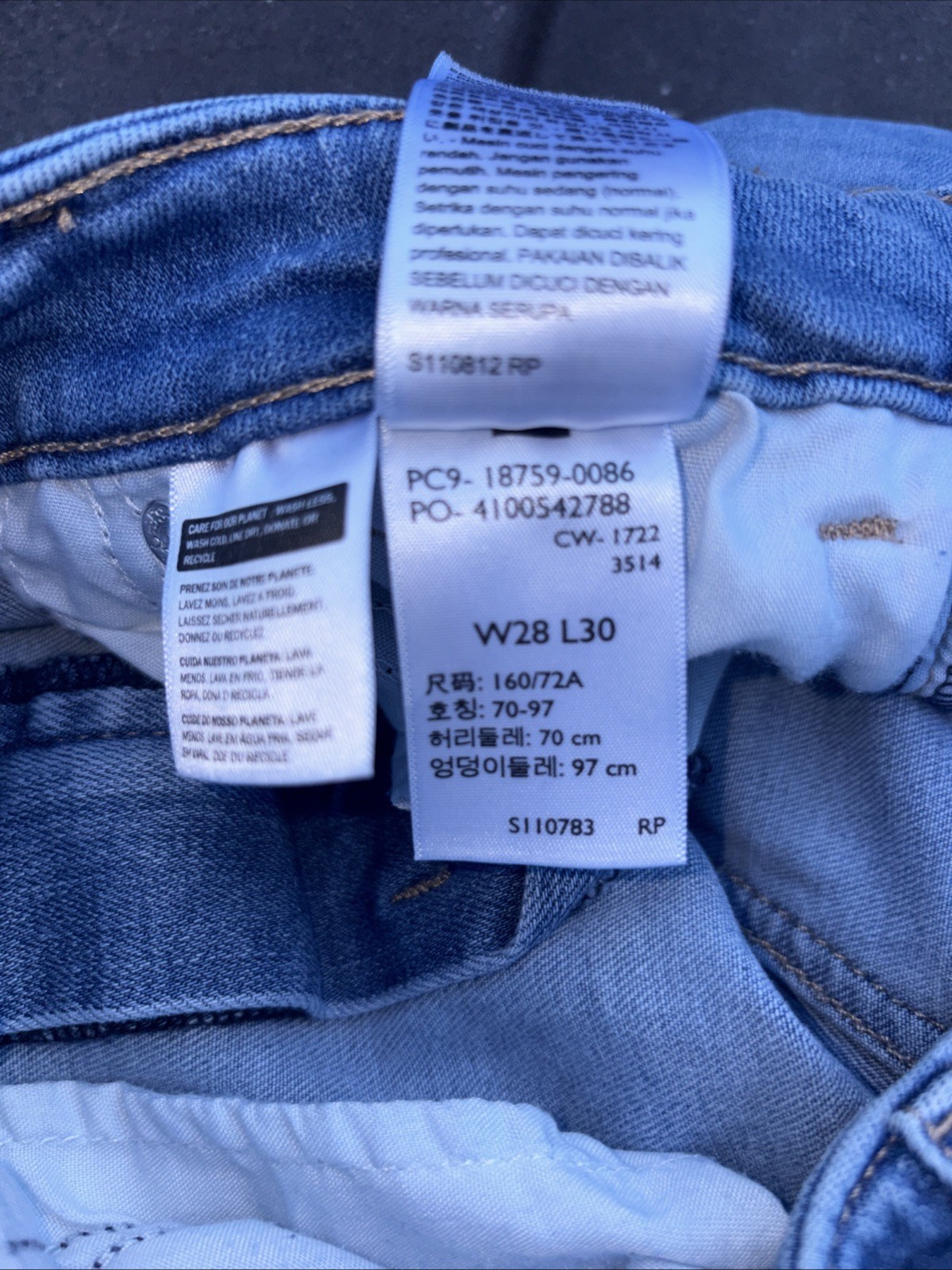 Levi’s 725 High Rise Bootcut Jeans Women’s 28 30 Blue Denim Stretch Medium Wash