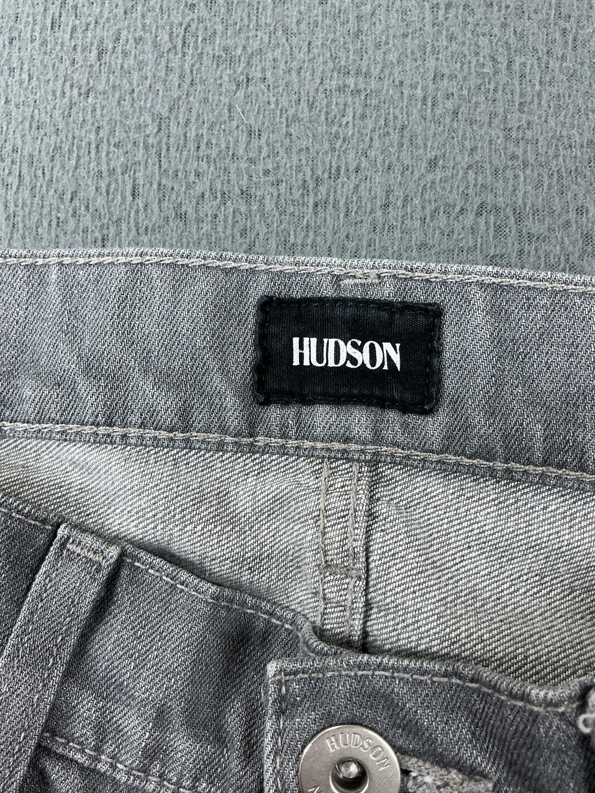 Hudson Jeans Mens 33×32 Gray Byron Five Pocket Straight Stretch Denim Mexico