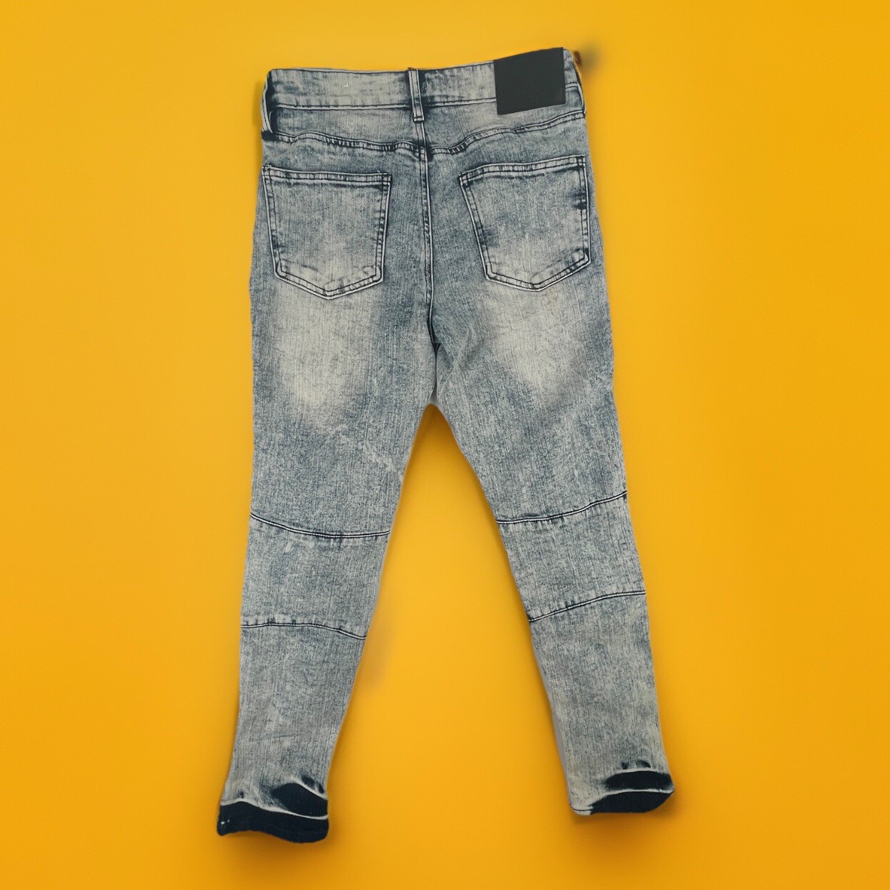 Rue 21 Jeans Men’s 28×30 Skinny Supreme Grunge Hippie Moto Acid Wash Patches