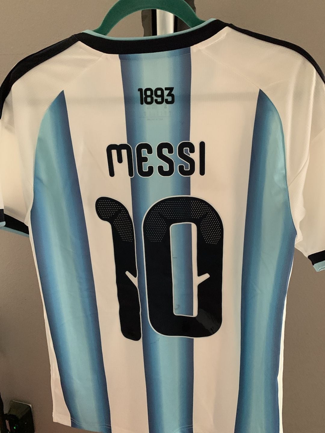 adidas Lionel Messi Argentina 2024 Home Jersey with 3 Stars and World Cup Champi