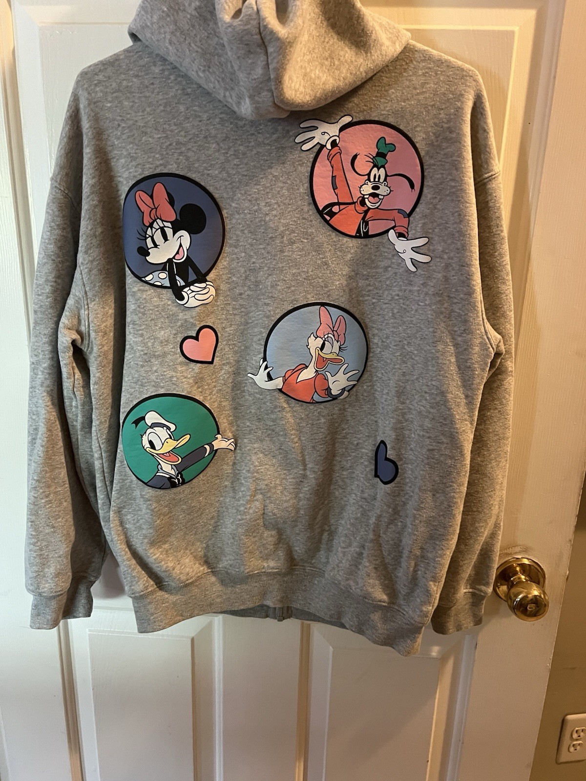 Disney Hoodie Mickey and Friends Full Zip Size M Hooded Character Jacket