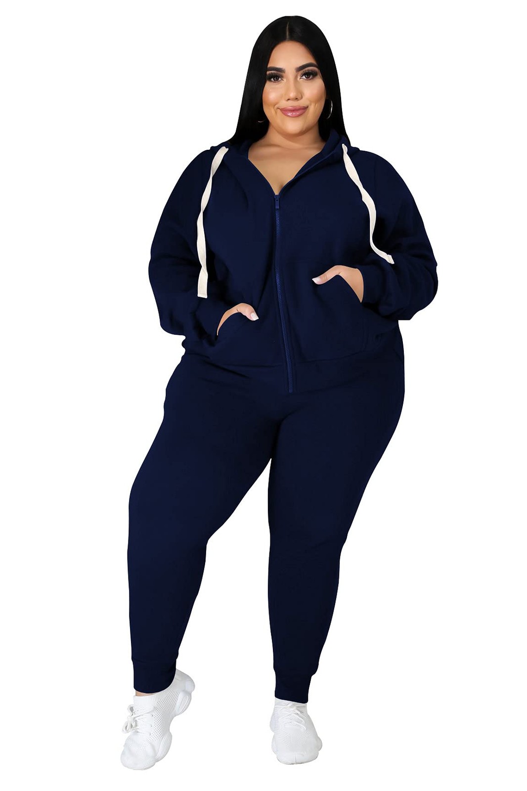 Tycorwd Women’s Plus Size Two Piece Outfits Sweatsuits Sets Long Sleeve
