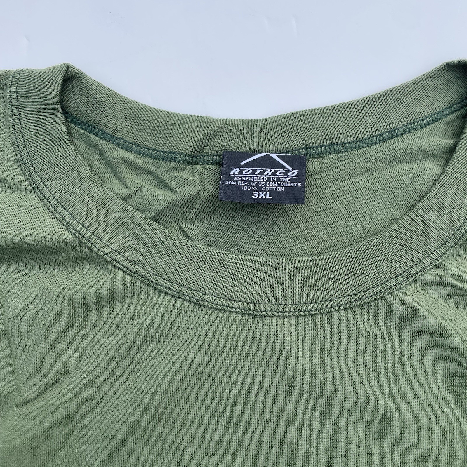 ARMY SOLID OD GREEN PLAIN MENS ROTHCO T-SHIRT 2XL – 3XL