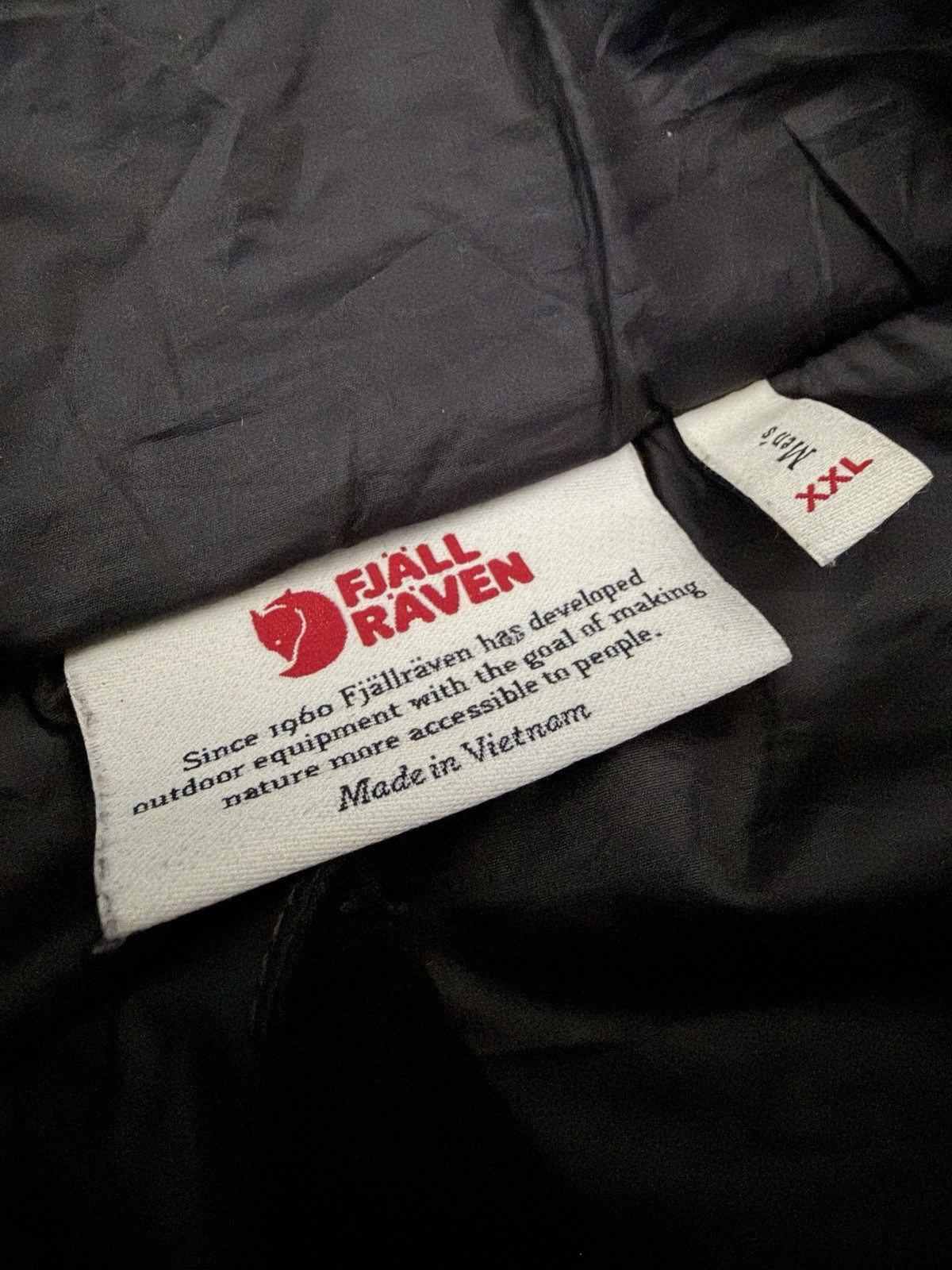 Fjallraven Abisko Padded Insulated Lightweight Gilet Vest Black Size XXL 2XL