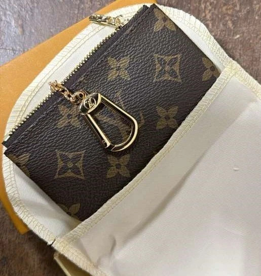 Louis Vuitton Monogram Key Pouch Pochette Cles Coin Purse