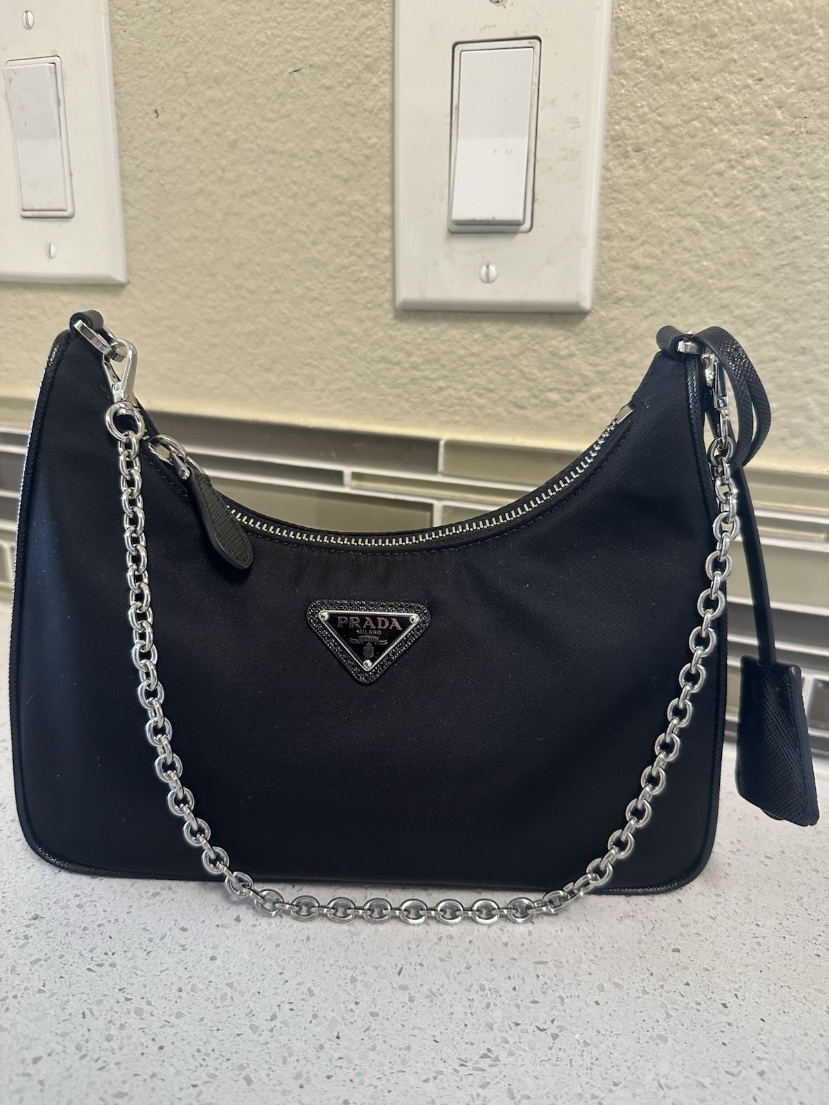 PRADA Re-Edition 2005 Shoulder Bag Black Nylon-brand New with Tag