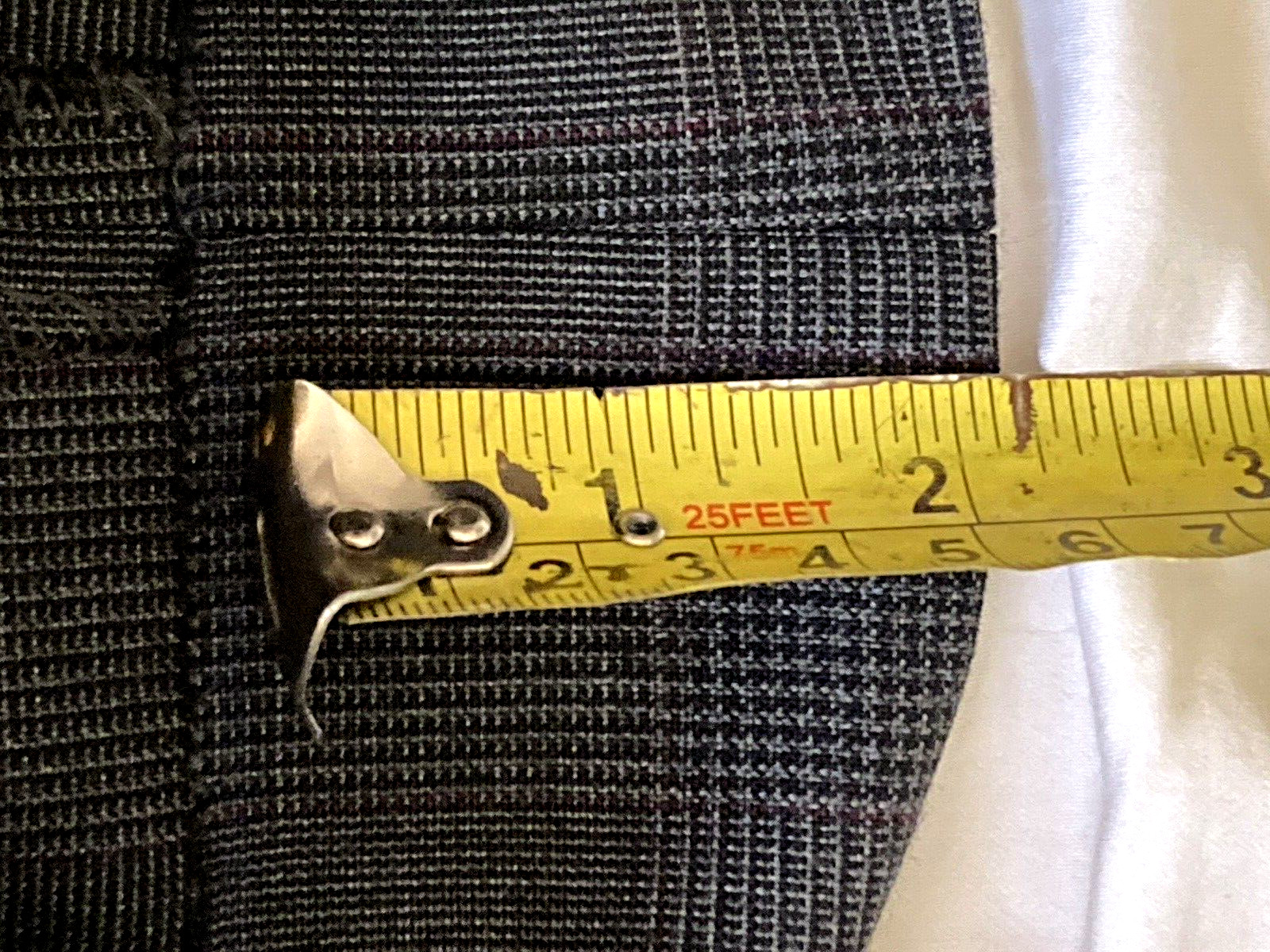 Andhurst Vintage Suit Glen Plaid Gray 42 Pants 36 Pleated No Cuff Preppy Career