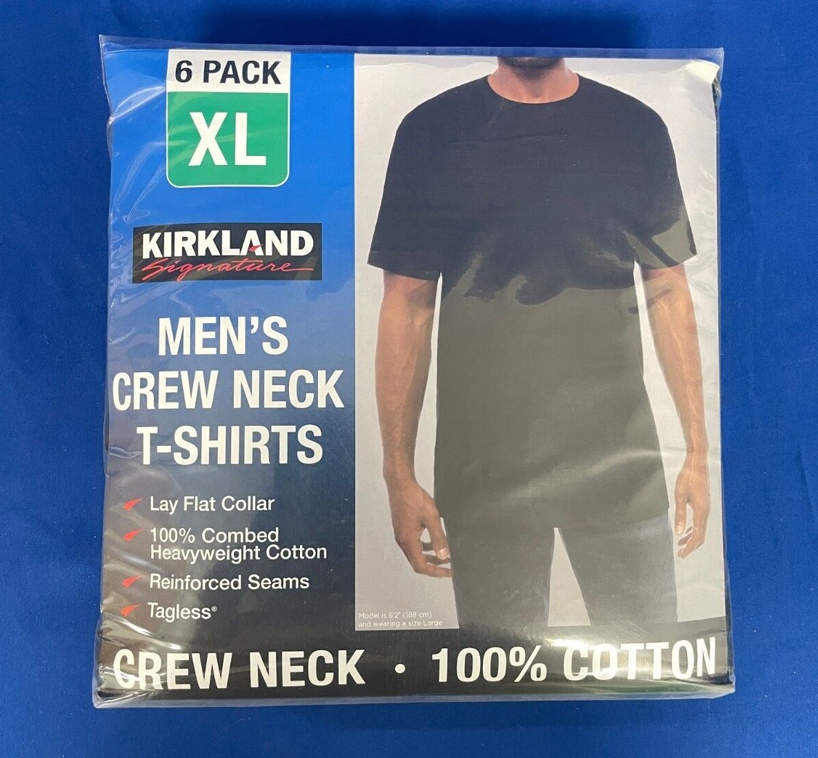 Kirkland Signature Men’s Crew Neck 6-Pack T-Shirts – Choose Color & Size – NEW