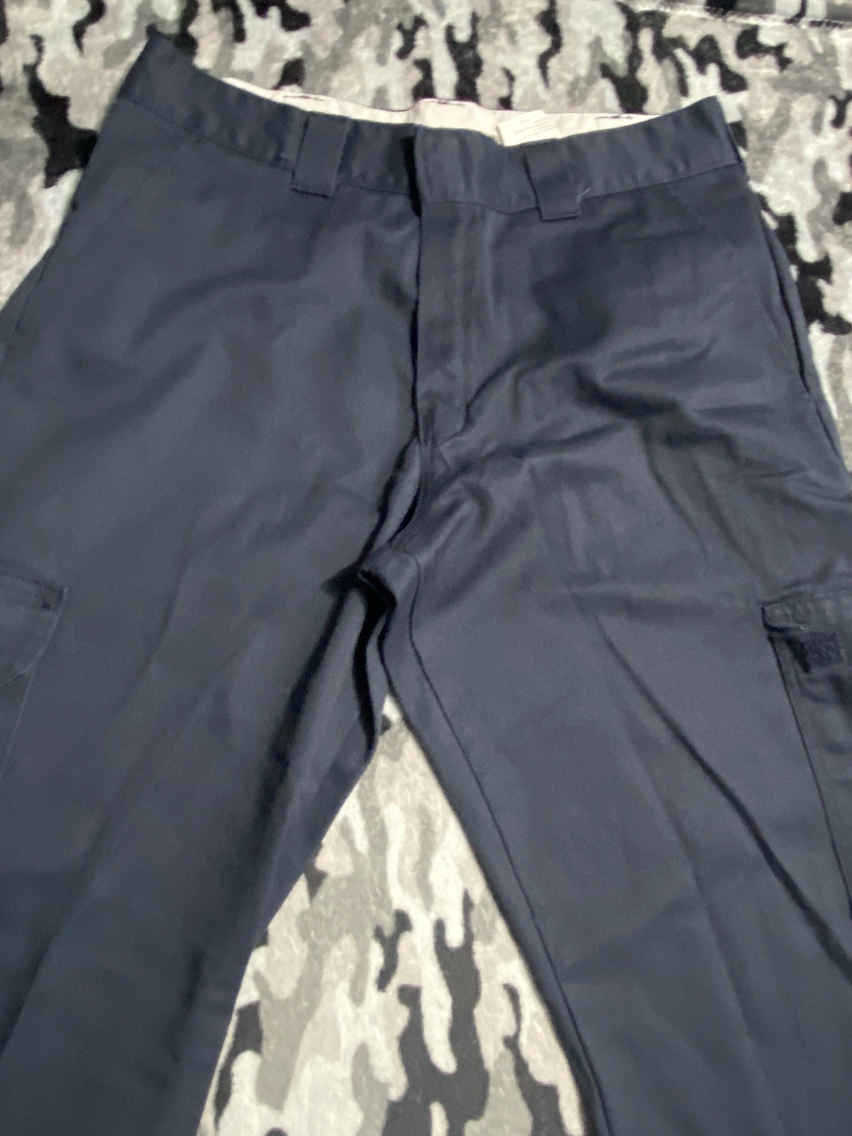 Dickies Mens Navy Cargo Work Pants 34×32 Twill Poly/Cotton MPN WP592DN