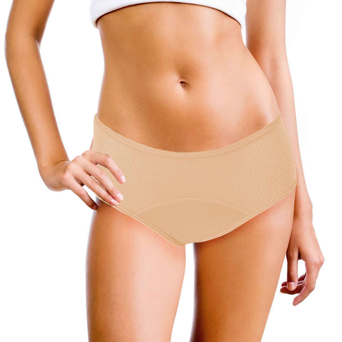 4 Pack Menstrual Period Underwear Girls Leak Proof Pull on Ladies Panties Briefs