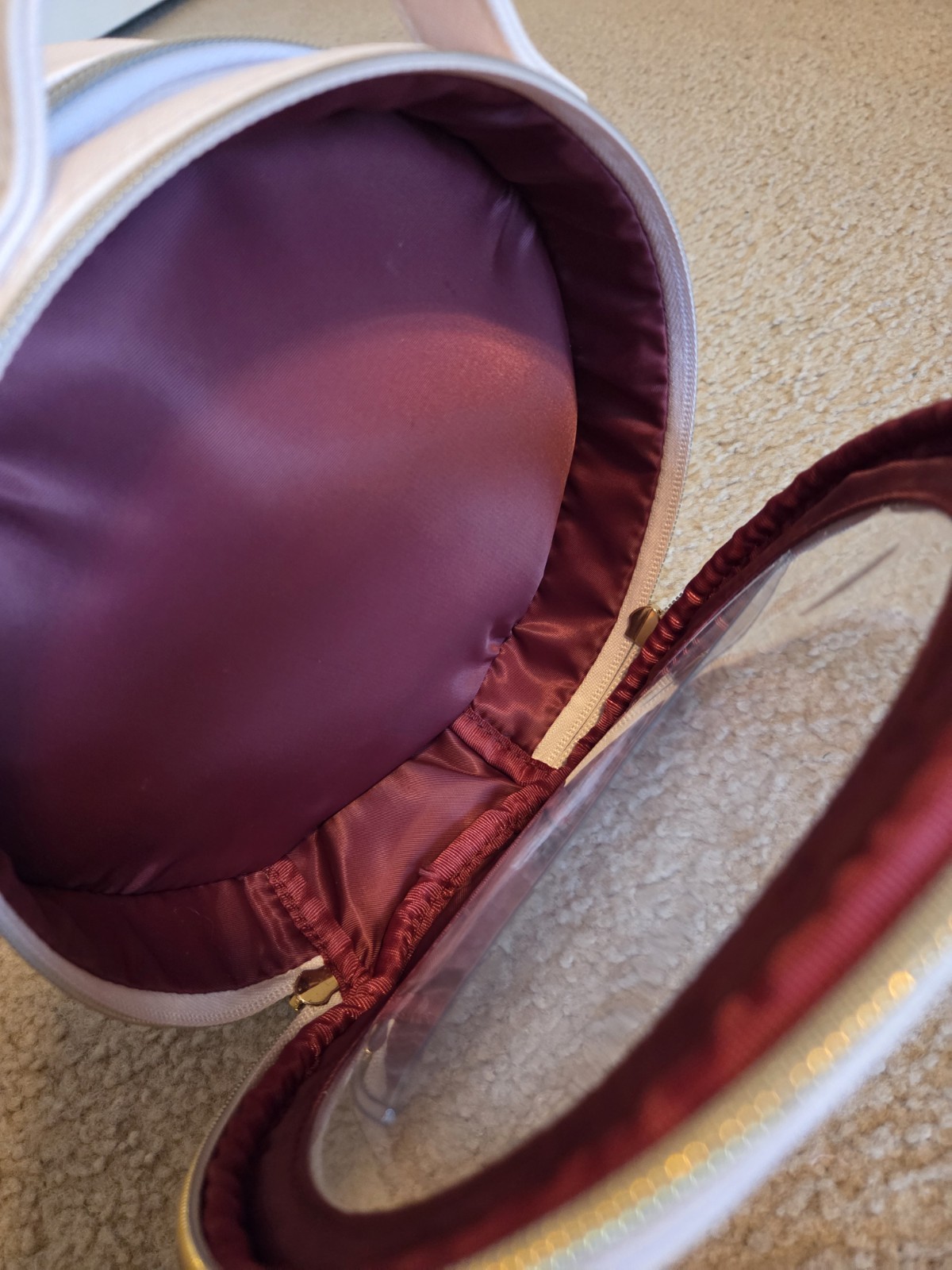 MISSING MIRROR GENTLY USED DISCONTINUED RARE BEAUTY CROSSBODY MAKEUP BAG VEGAN