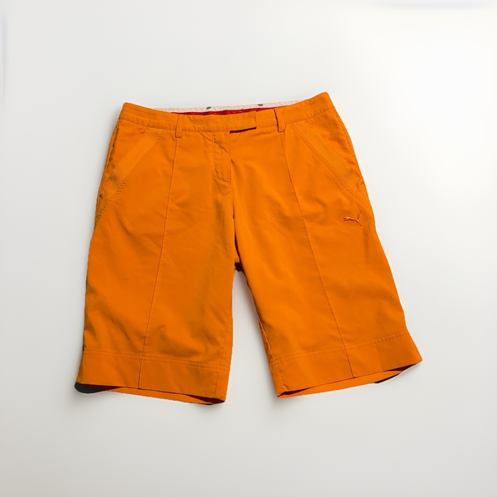 Puma Womens Cobra Golf Mustard Yellow Shorts Size 10