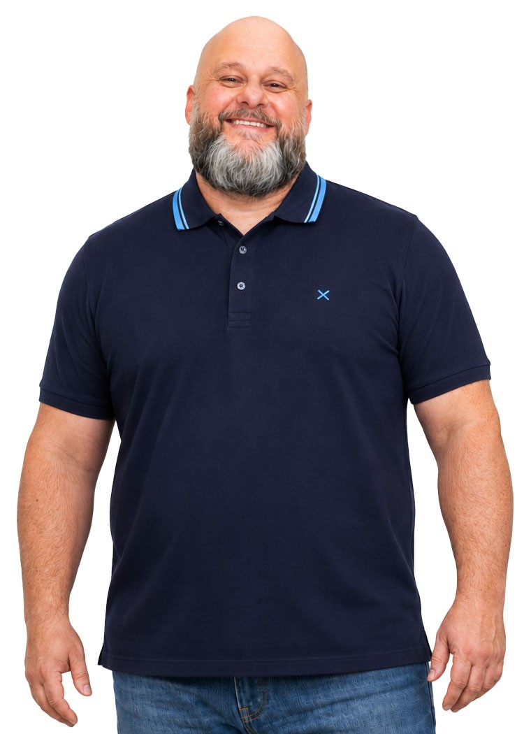 men’s short sleeve cotton polo shirt with collar PLUS SIZES from 2xl to 10xl