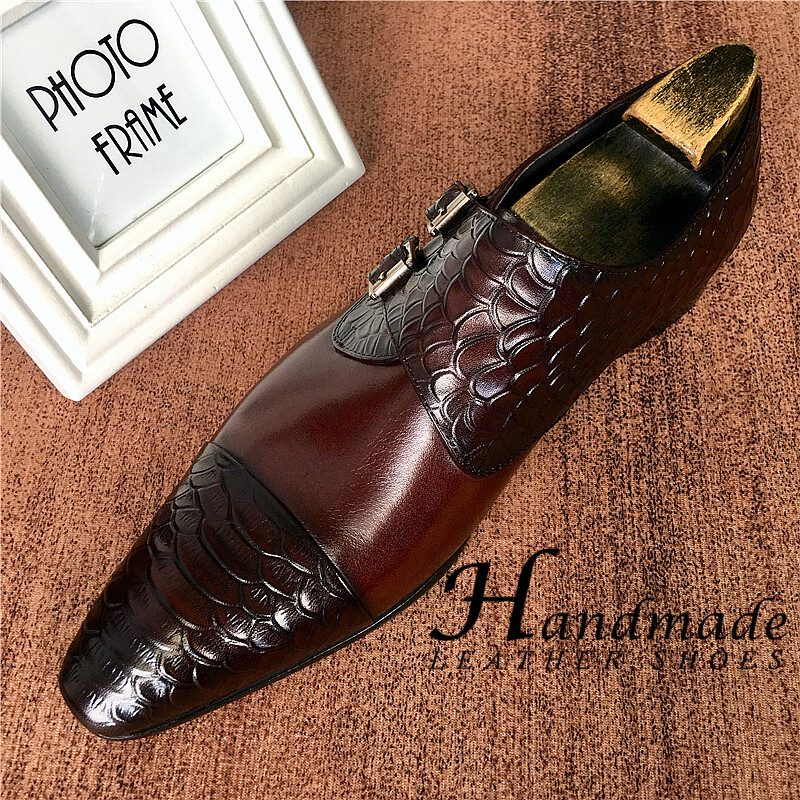 British Pointed Toe Leather Men’s Genuine Leather Cowhide Formal Oxford Shoes Sz