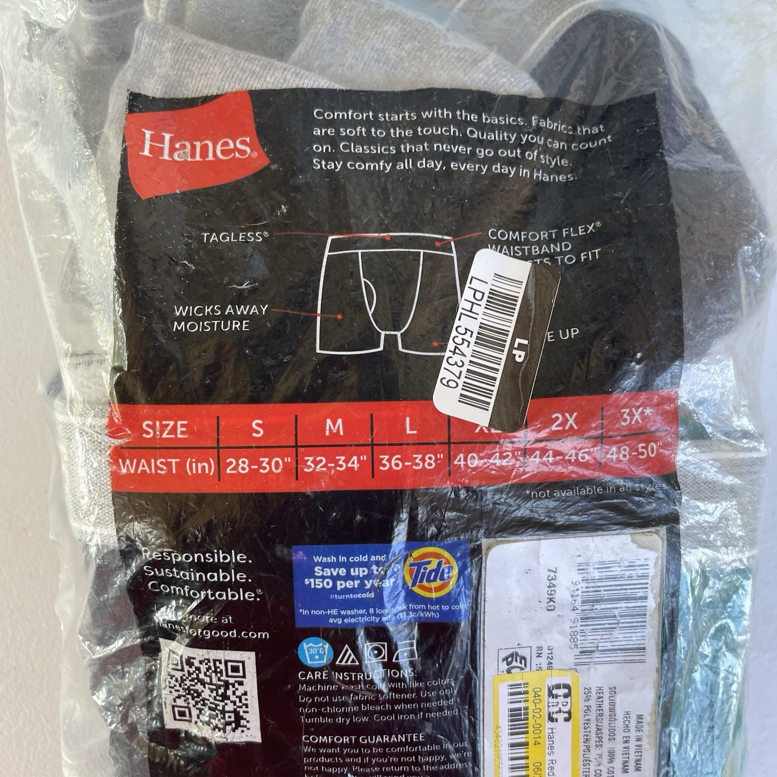 S Hanes Men’s Assorted Colors Boxer Briefs Underwear Tagless 8 Pack SMALL New
