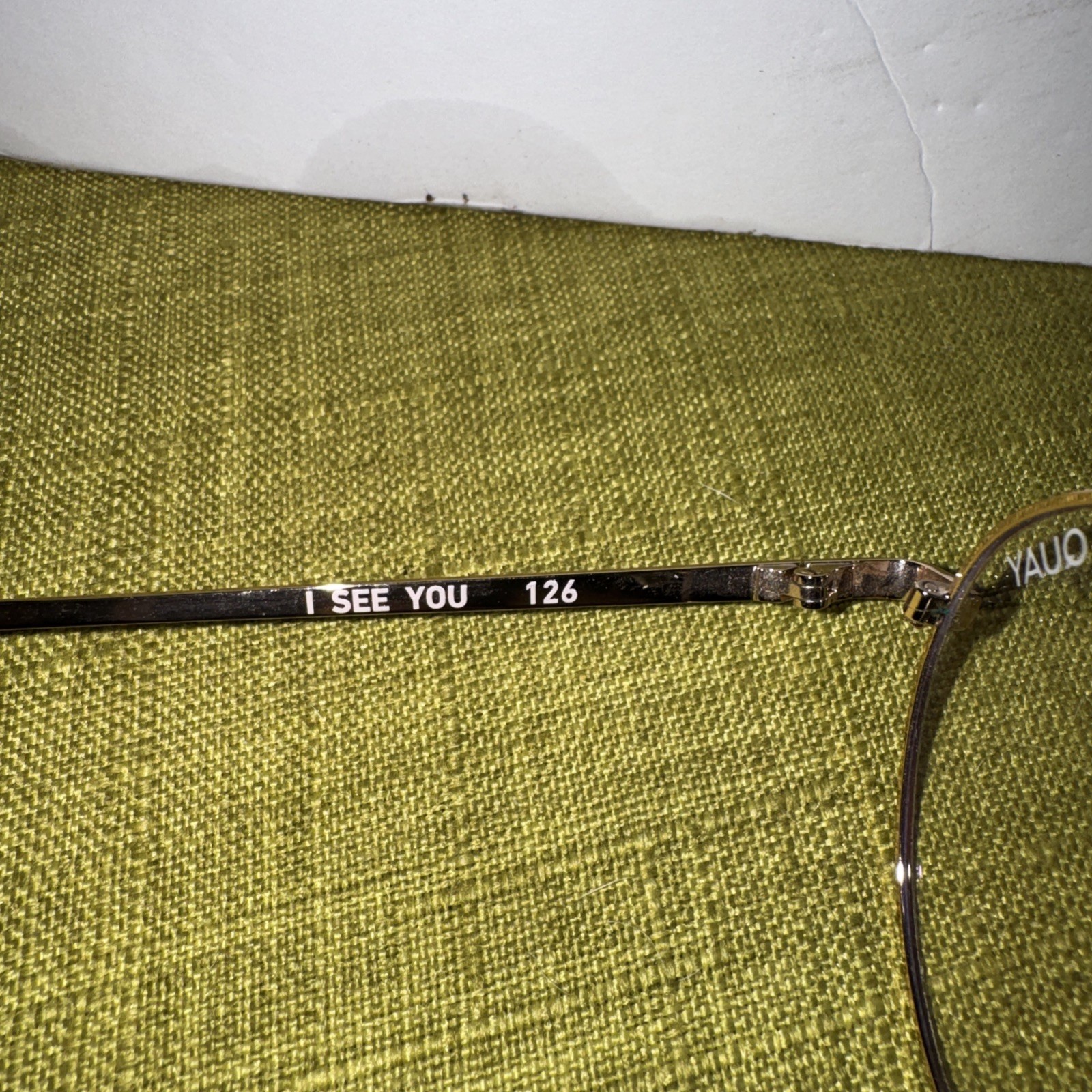 Quay Australia “I See You” Gold Metal Frame Round Blue-Light Blocking Glasses